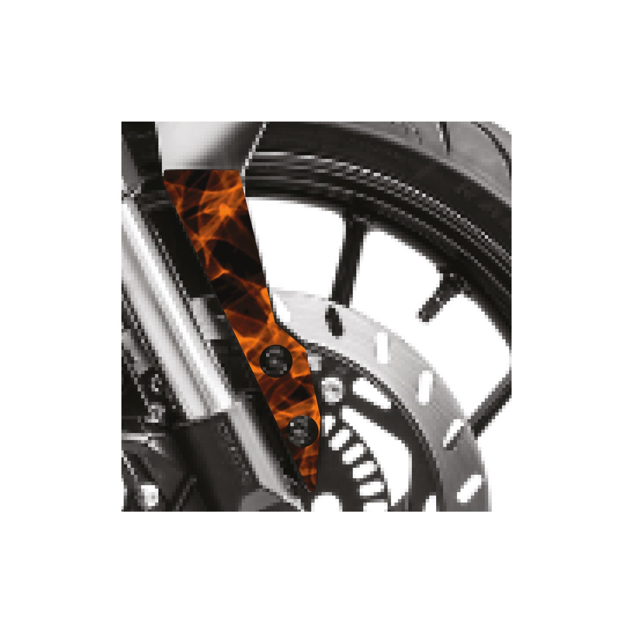 250 NKCF Moto NK250 Ön Çamurluk Sağ Sol Turuncu Duman Renk Sticker Etiket Kaplama Modeli 2019-2024