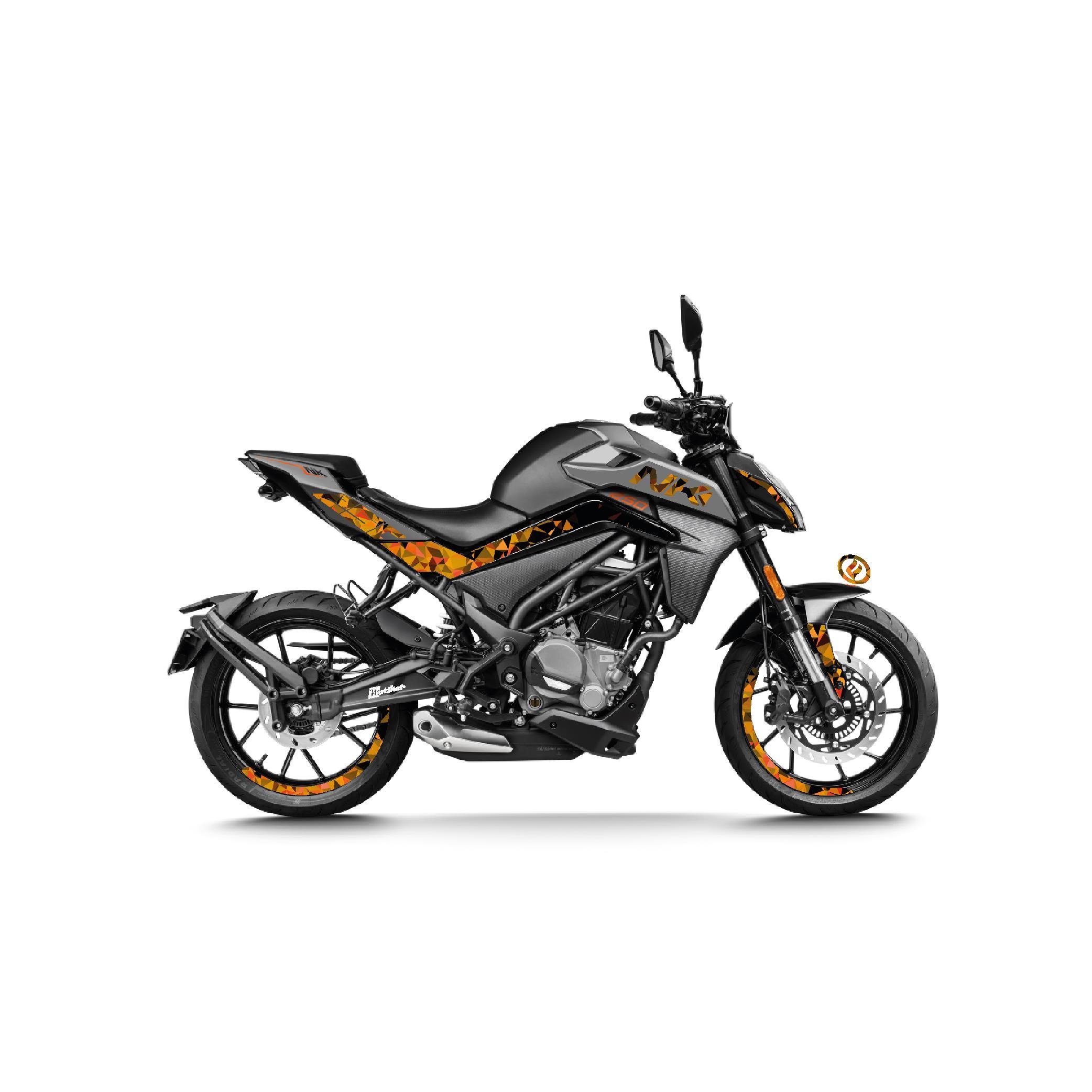 250 NKCF MOTO NK250 Orange Triangle Tam Takım Model Sticker Modeli 