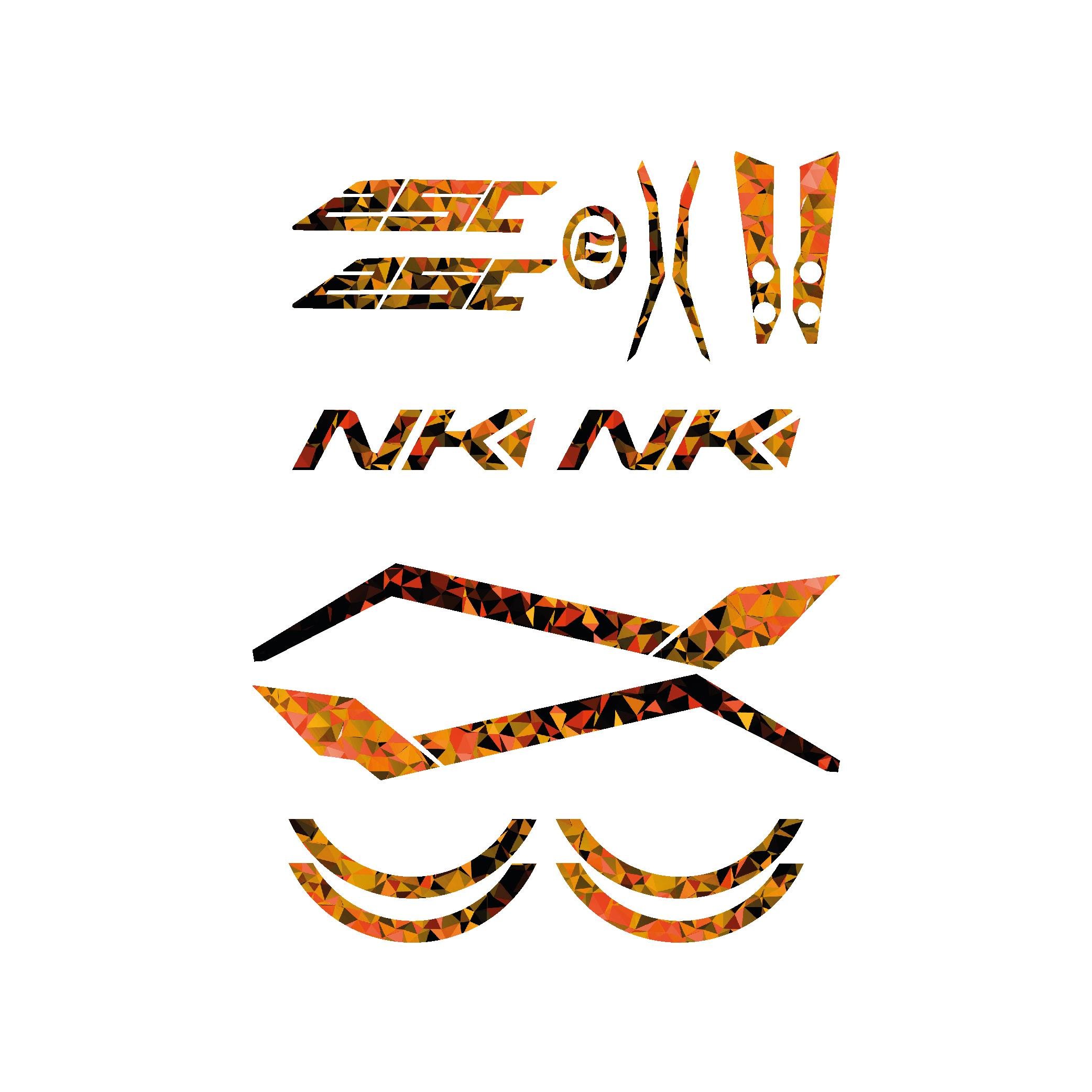 250 NKCF MOTO NK250 Orange Triangle Tam Takım Model Sticker Modeli 