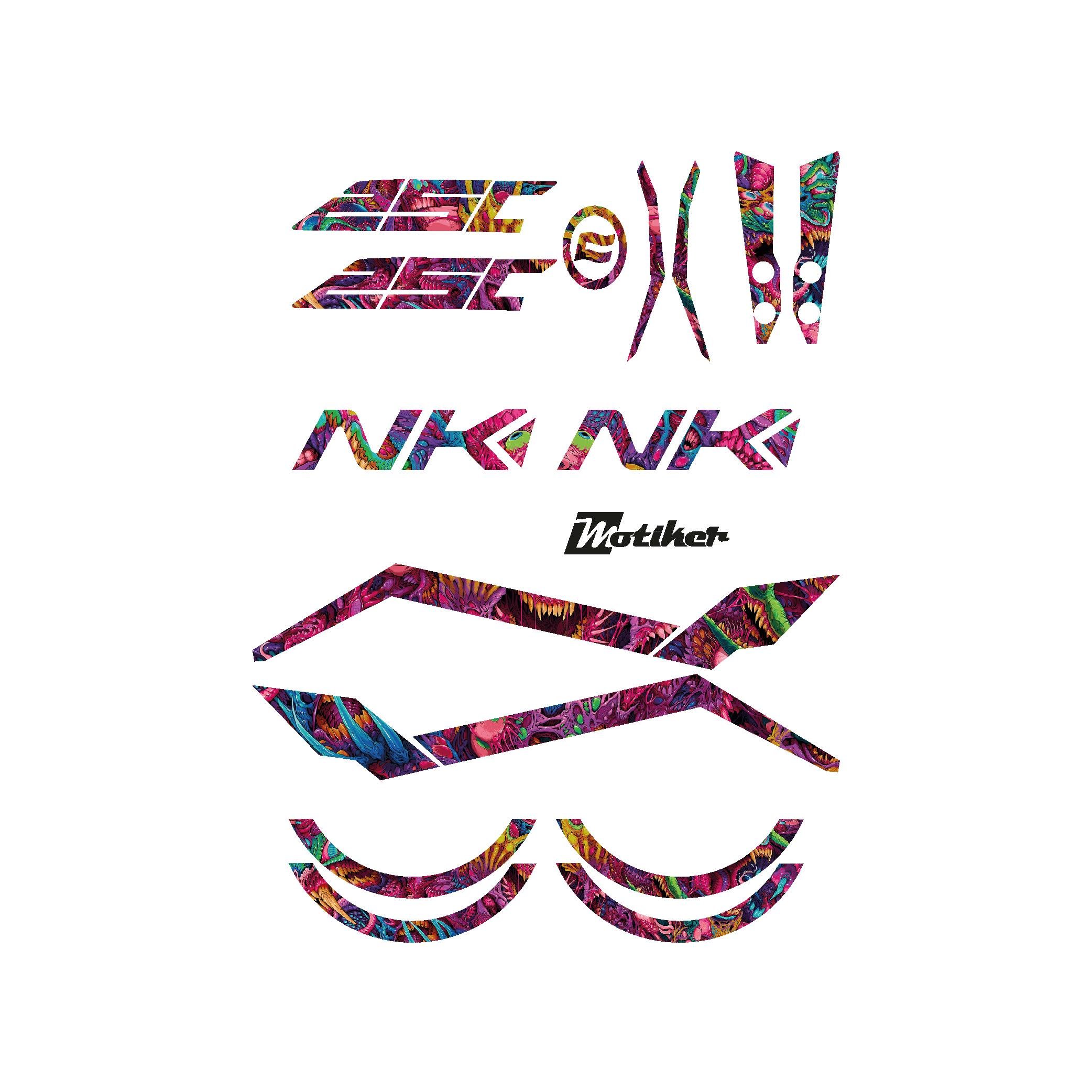 250 NKCF MOTO NK250 Pink Monster Tam Takım Model Sticker Modeli 