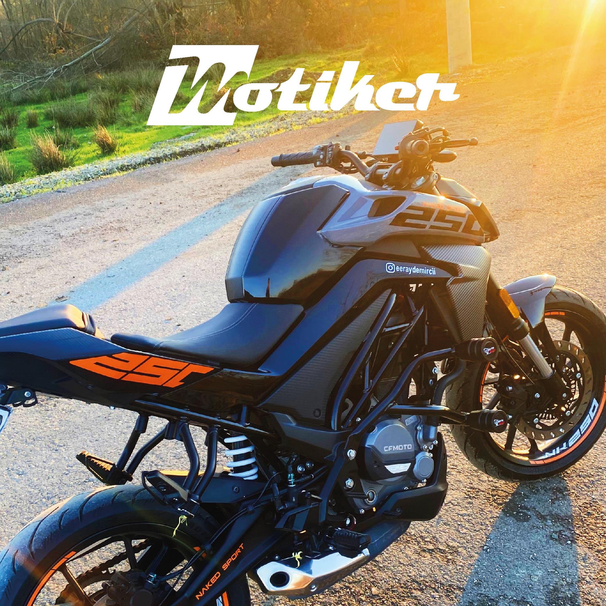 250 NKCF Moto NK250 Turuncu Siyah Yan Grenaj Sticker Etiket Modeli