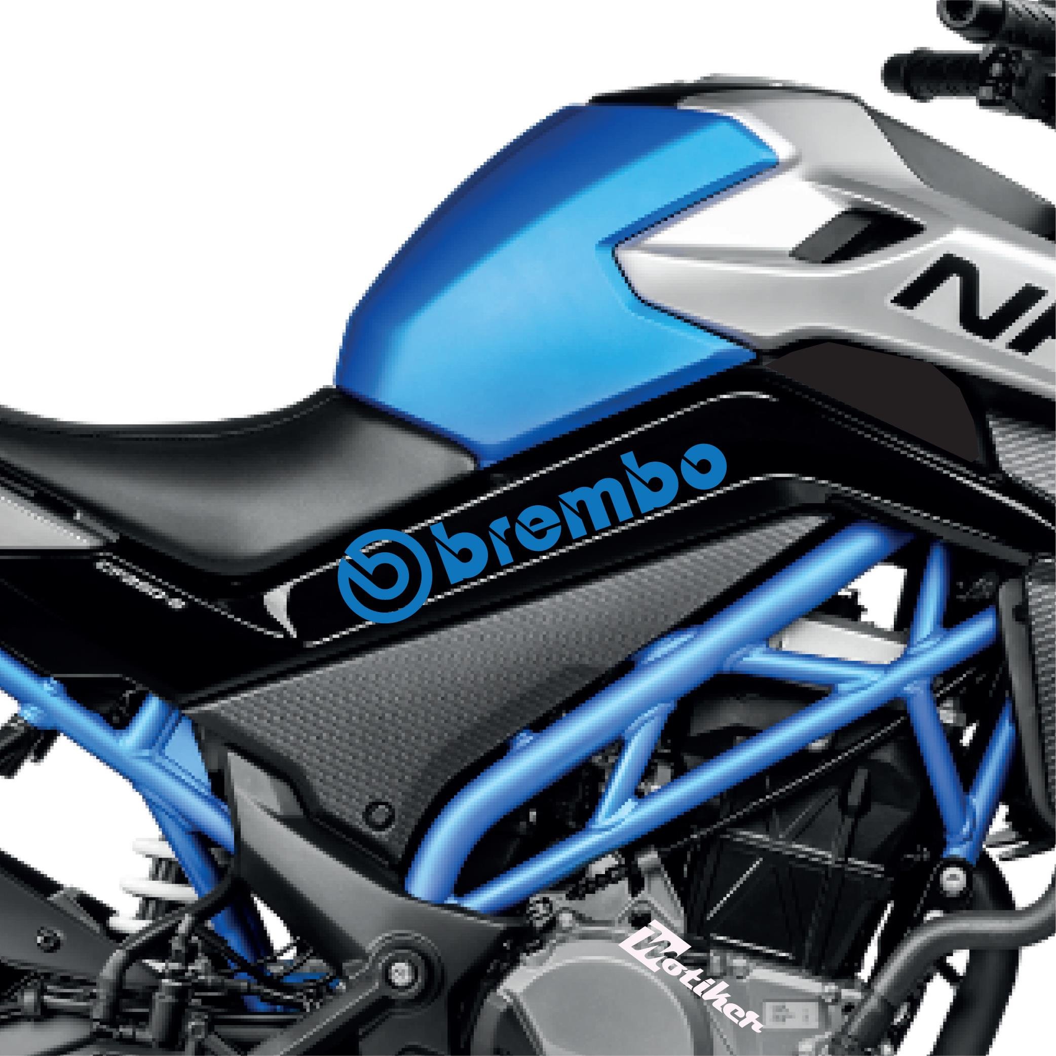 250 NKCFMOTO 250 NK Brembo Orta Şase Tasarım Motosiklet Sticker Etiket Modeli Mavi