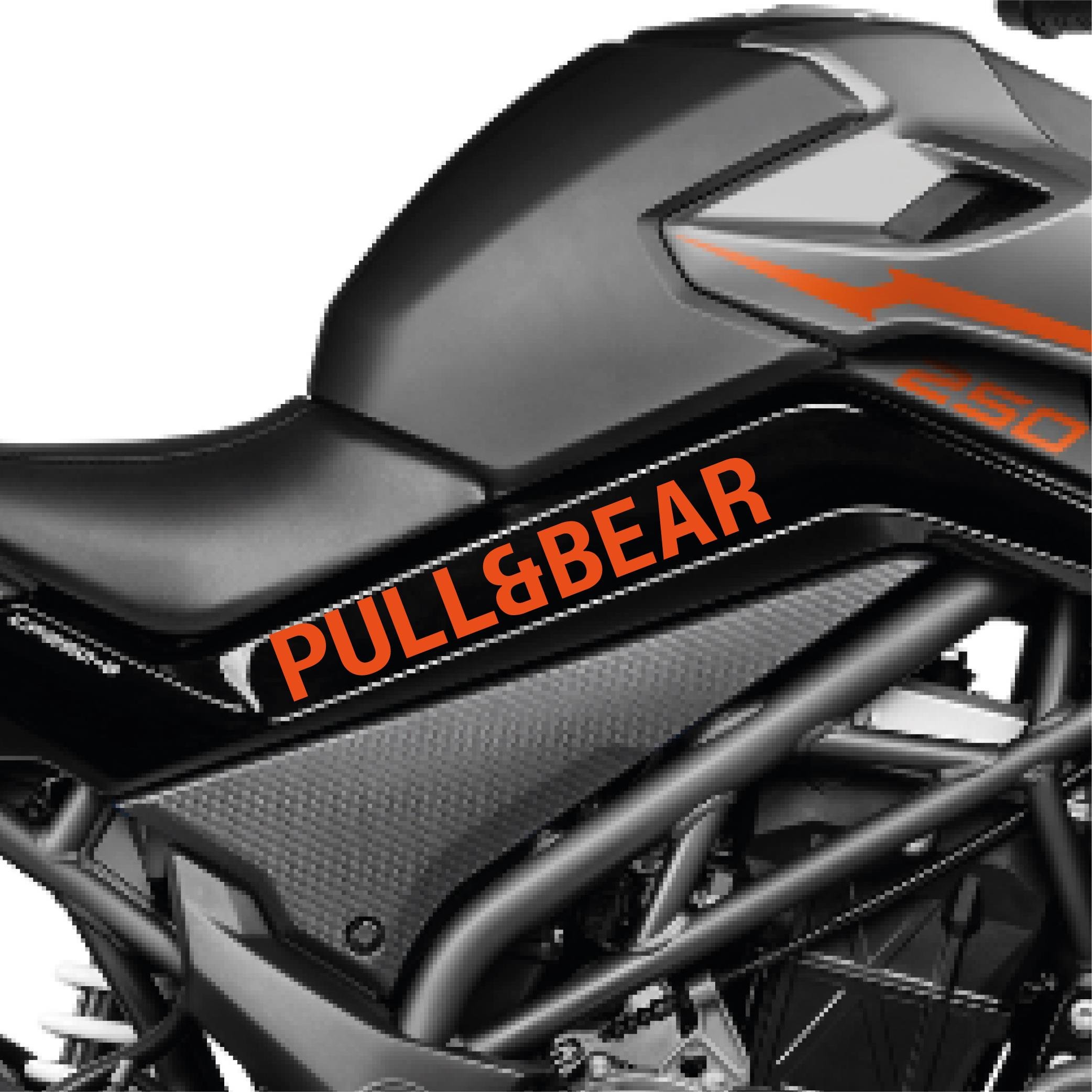 250 NKCFMOTO 250 NK Pull&Bear Orta Şase Tasarım Motosiklet Sticker Etiket Modeli Turuncu