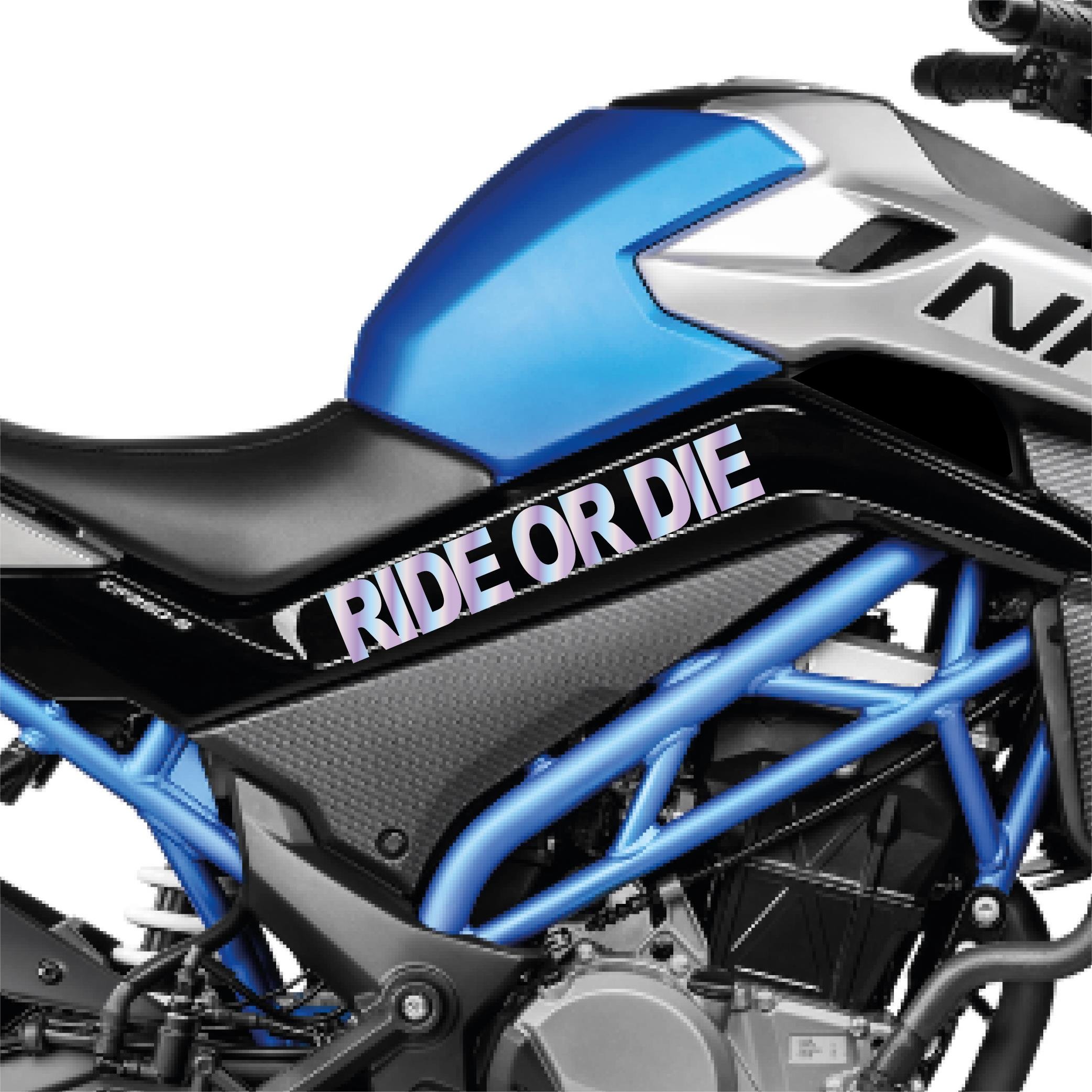 250 NKCFMOTO 250 NK Ride Or Die Orta Şase Tasarım Motosiklet Sticker Etiket Modeli Hologram