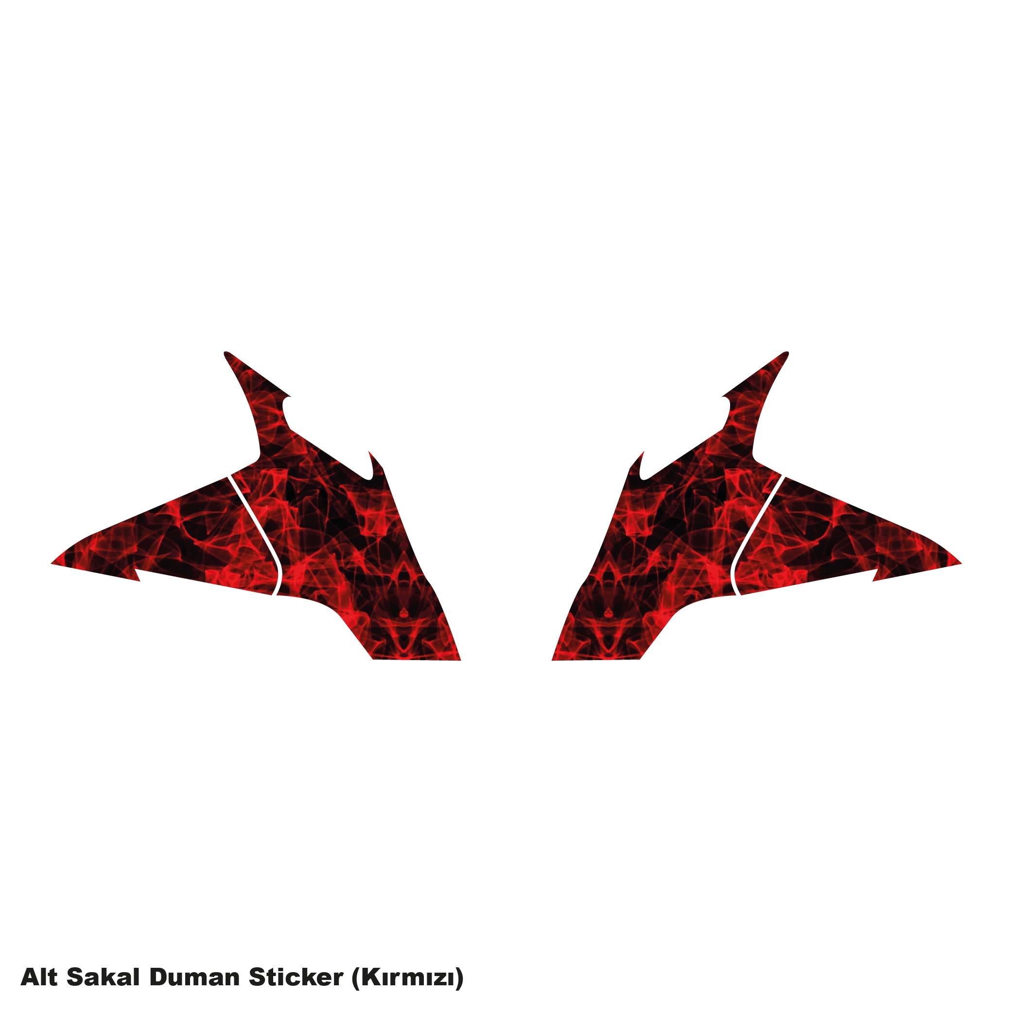 250SRCFMOTO 250SR ALT SAKAL KIRMIZI DUMAN PARÇALI KAPLAMA STICKER ETİKET MODELİ