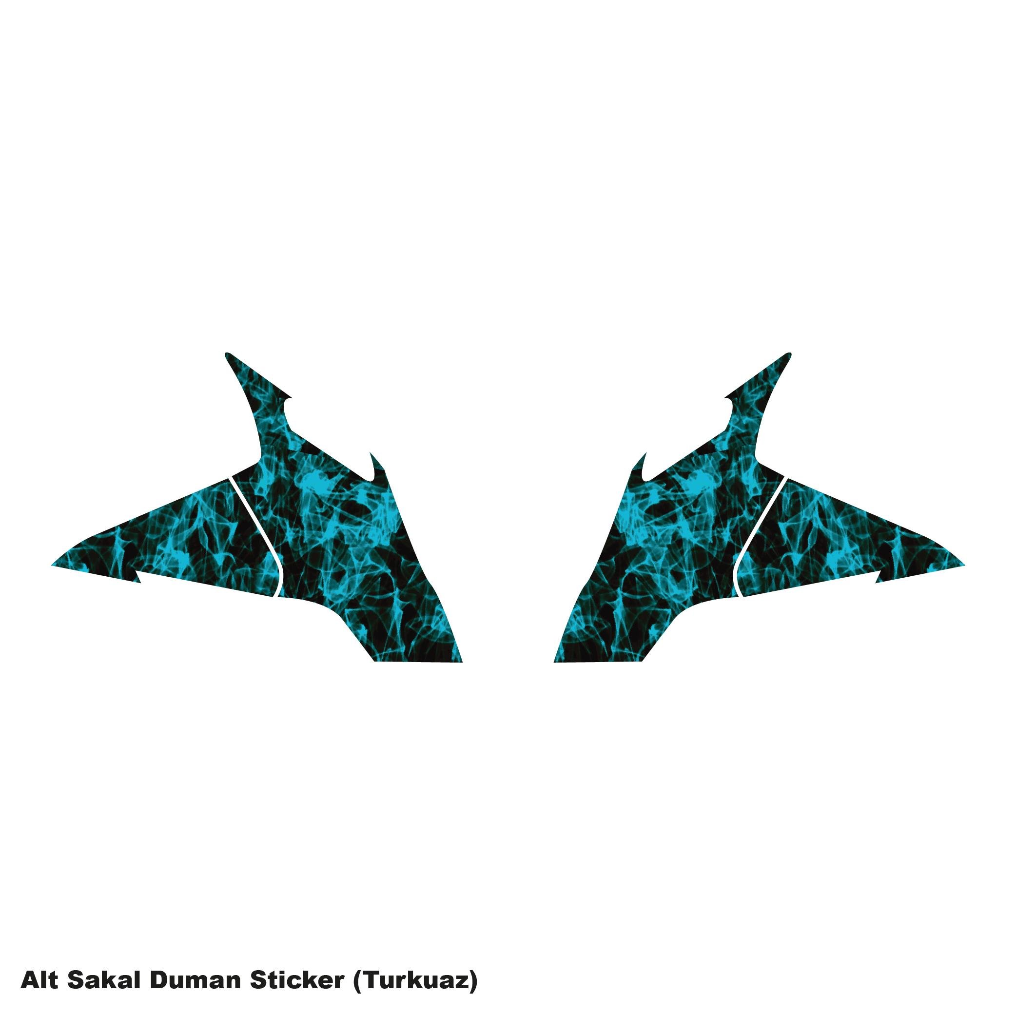 250SRCFMOTO 250SR ALT SAKAL TURKUAZ DUMAN PARÇALI KAPLAMA STICKER ETİKET MODELİ