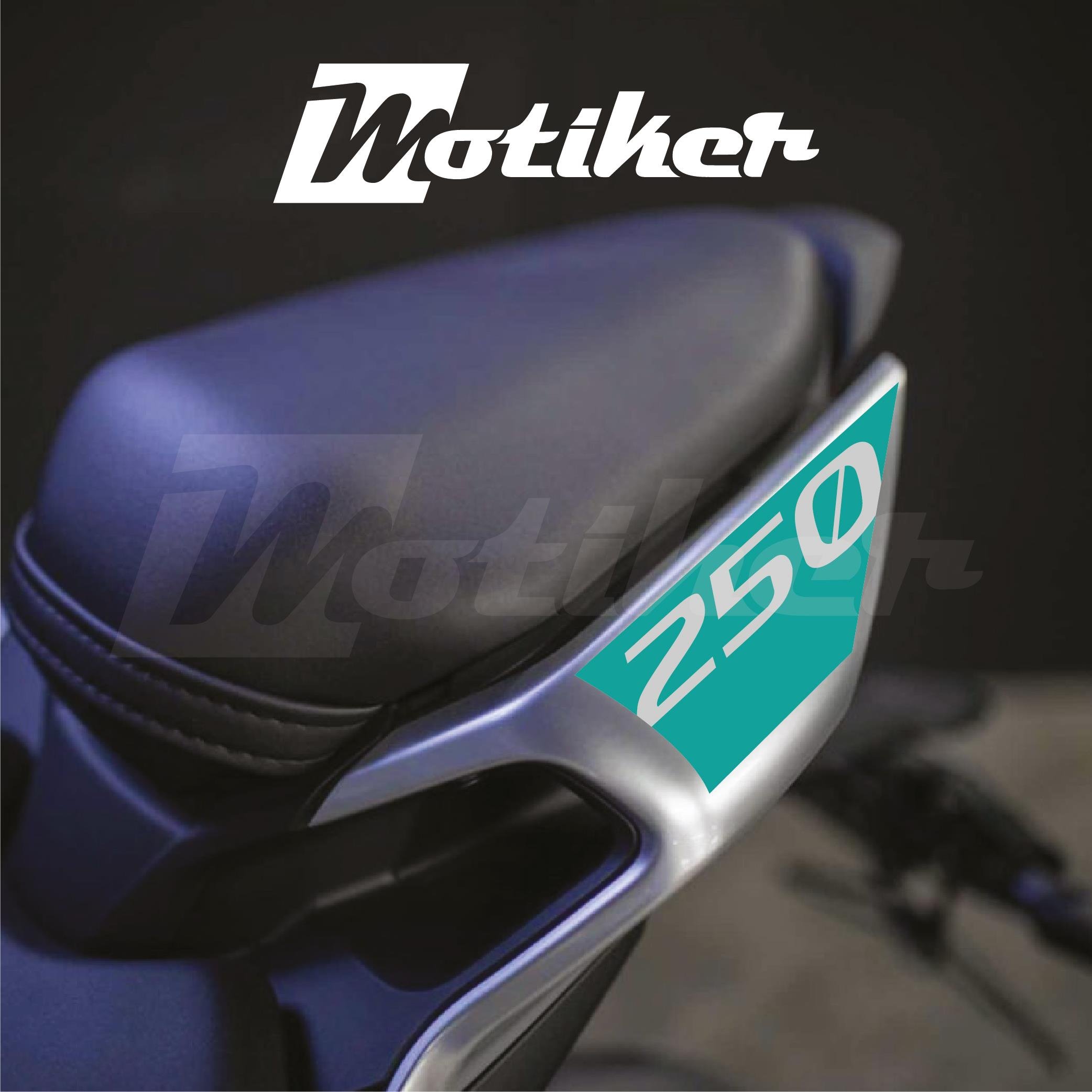 250SRCFMOTO 250SR ARKA KUYRUK STICKER MODEL 1 TURKUAZ RENK