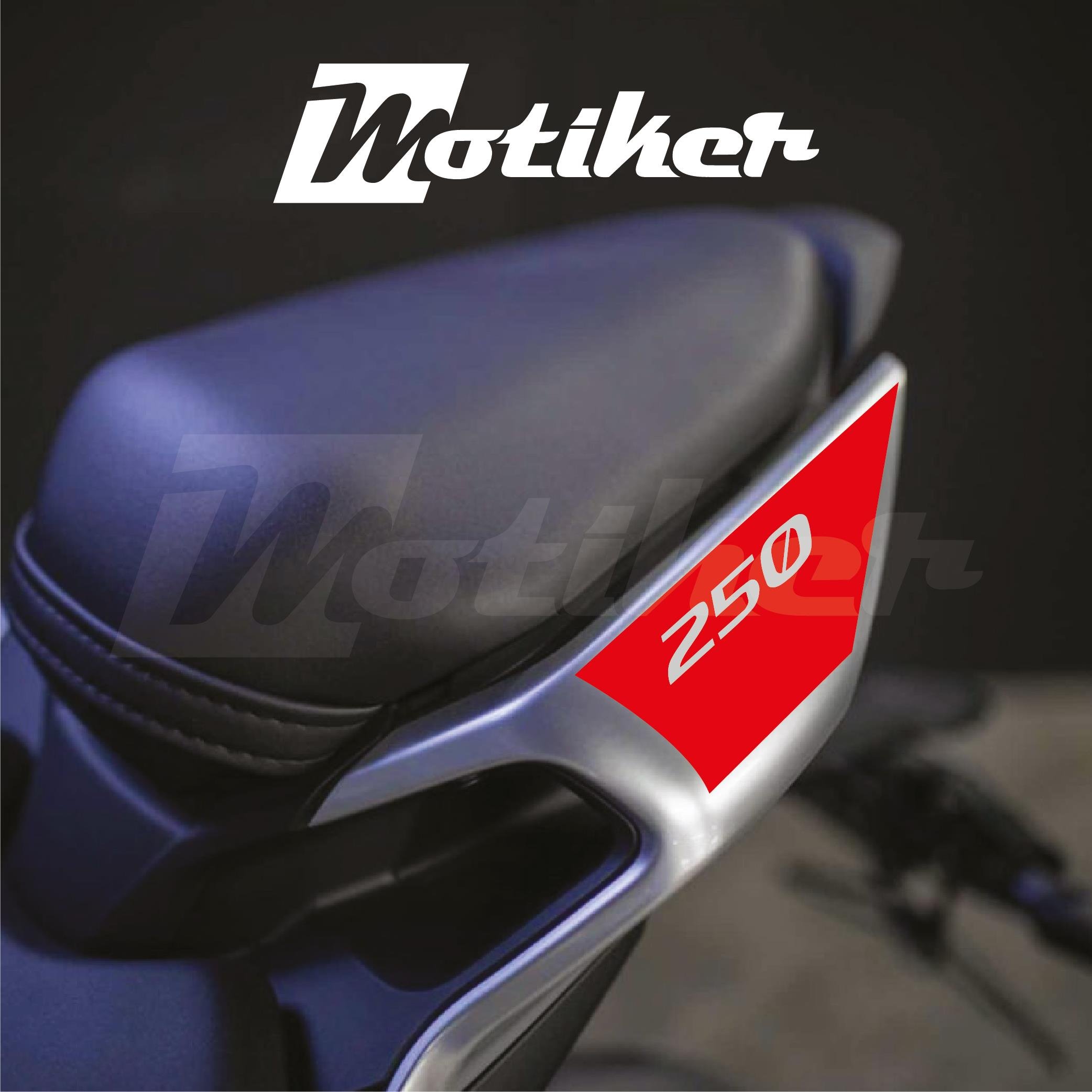 250SRCFMOTO 250SR ARKA KUYRUK STICKER MODEL 2 KIRMIZI RENK