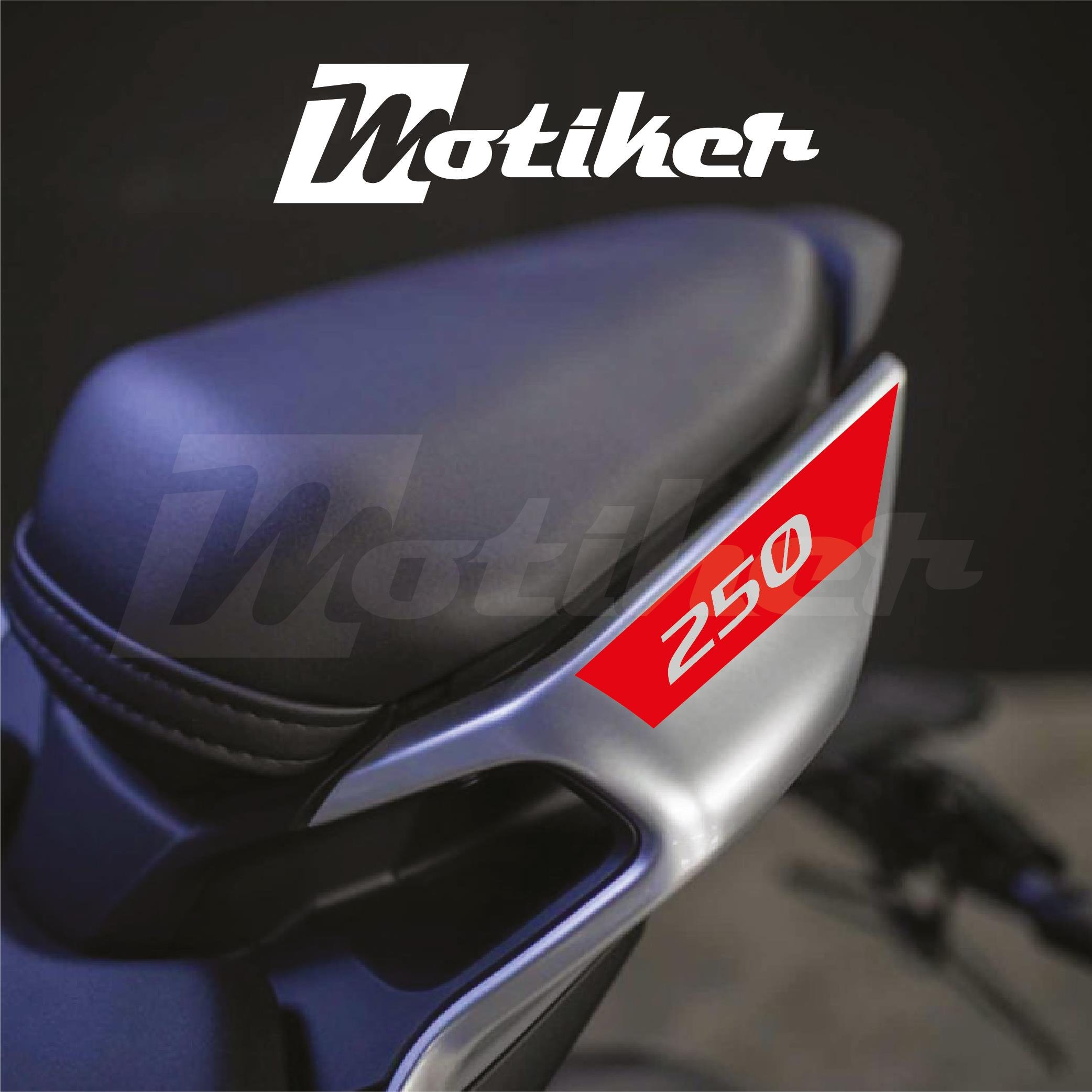 250SRCFMOTO 250SR ARKA KUYRUK STICKER MODEL 3 KIRMIZI RENK