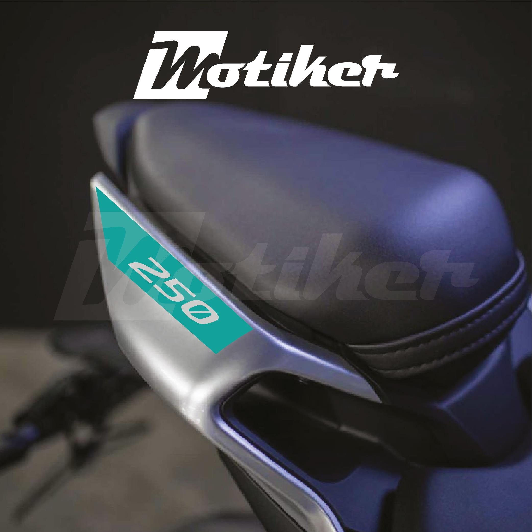 250SRCFMOTO 250SR ARKA KUYRUK STICKER MODEL 3 TURKUAZ RENK