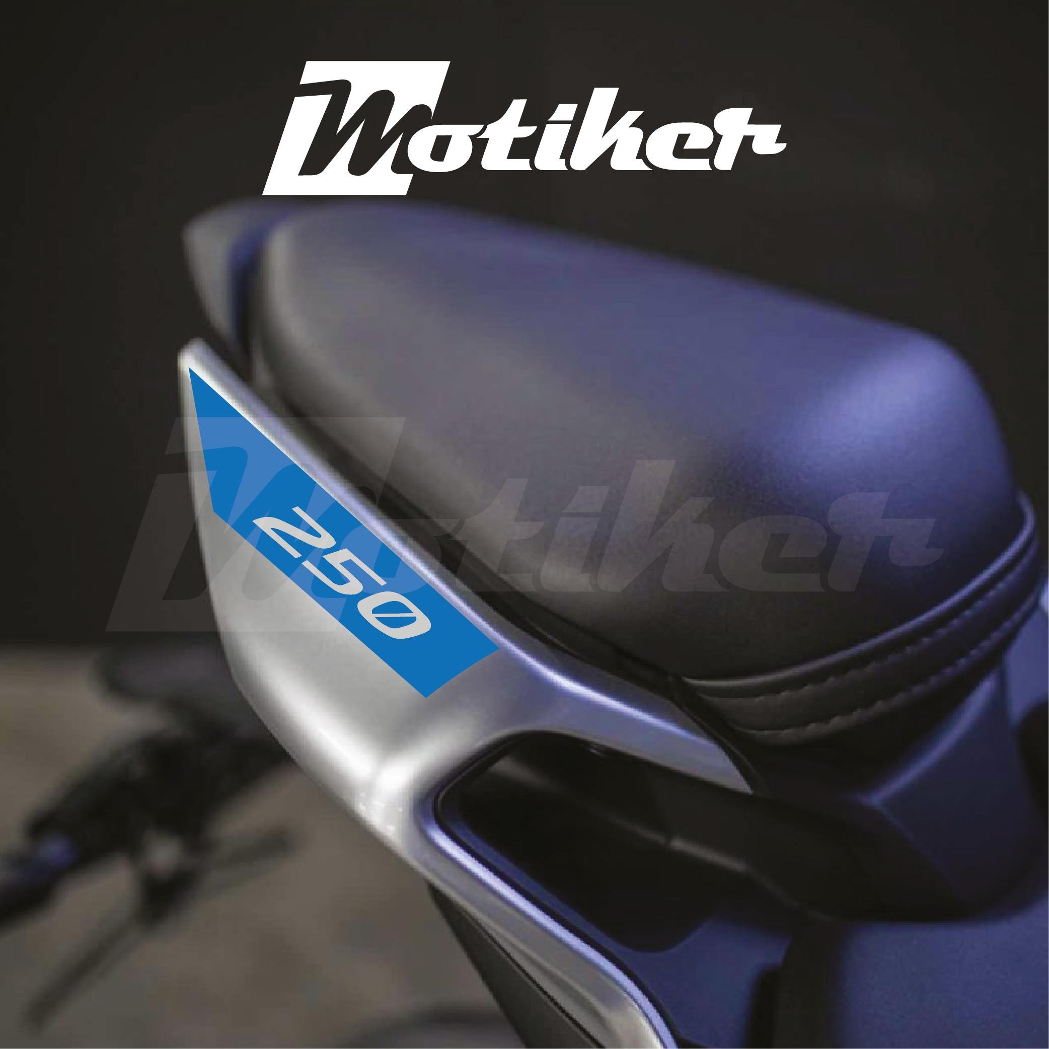 250SRCFMOTO 250SR ARKA KUYRUK STICKER MODEL 3 MAVİ RENK