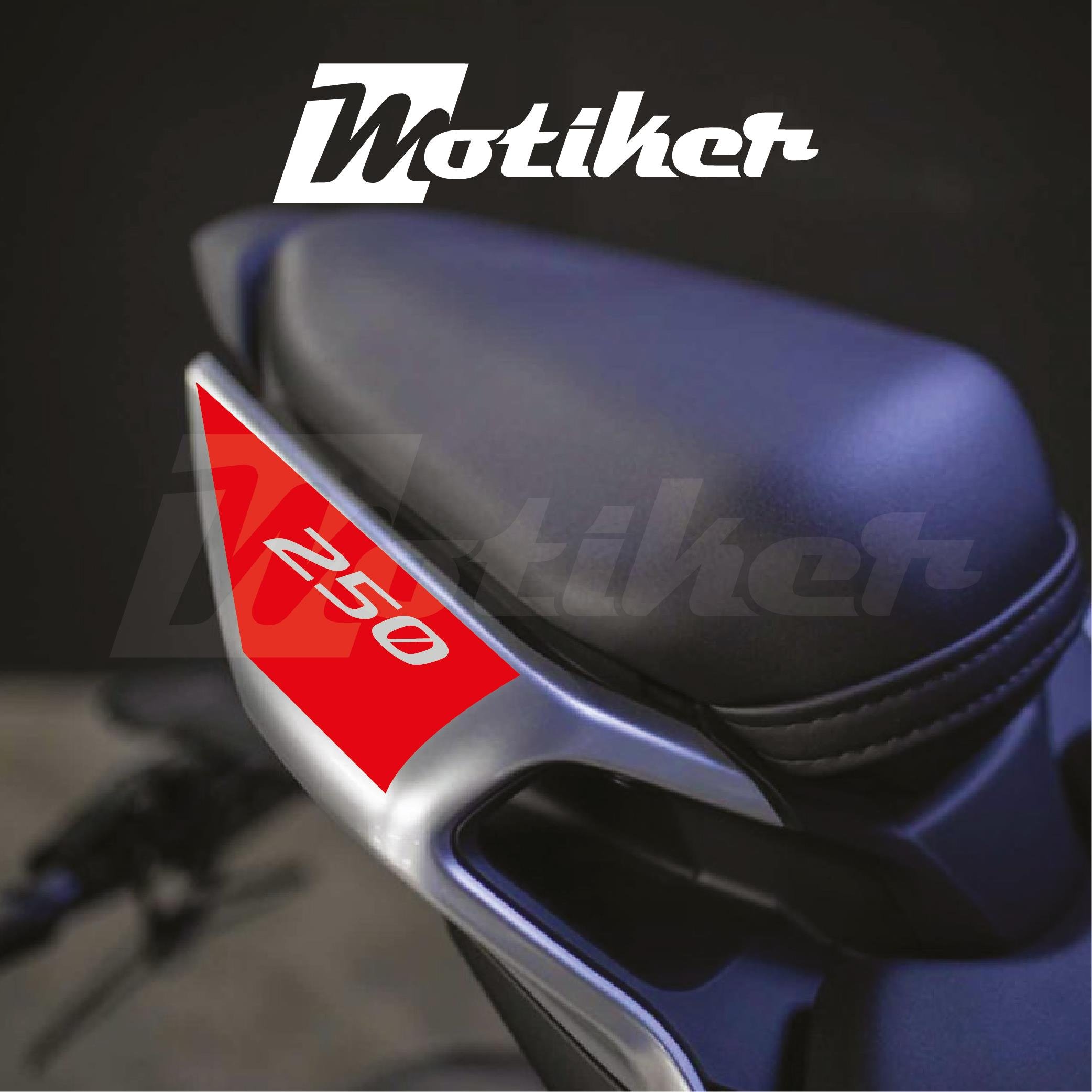 250SRCFMOTO 250SR ARKA KUYRUK STICKER MODEL 2 KIRMIZI RENK