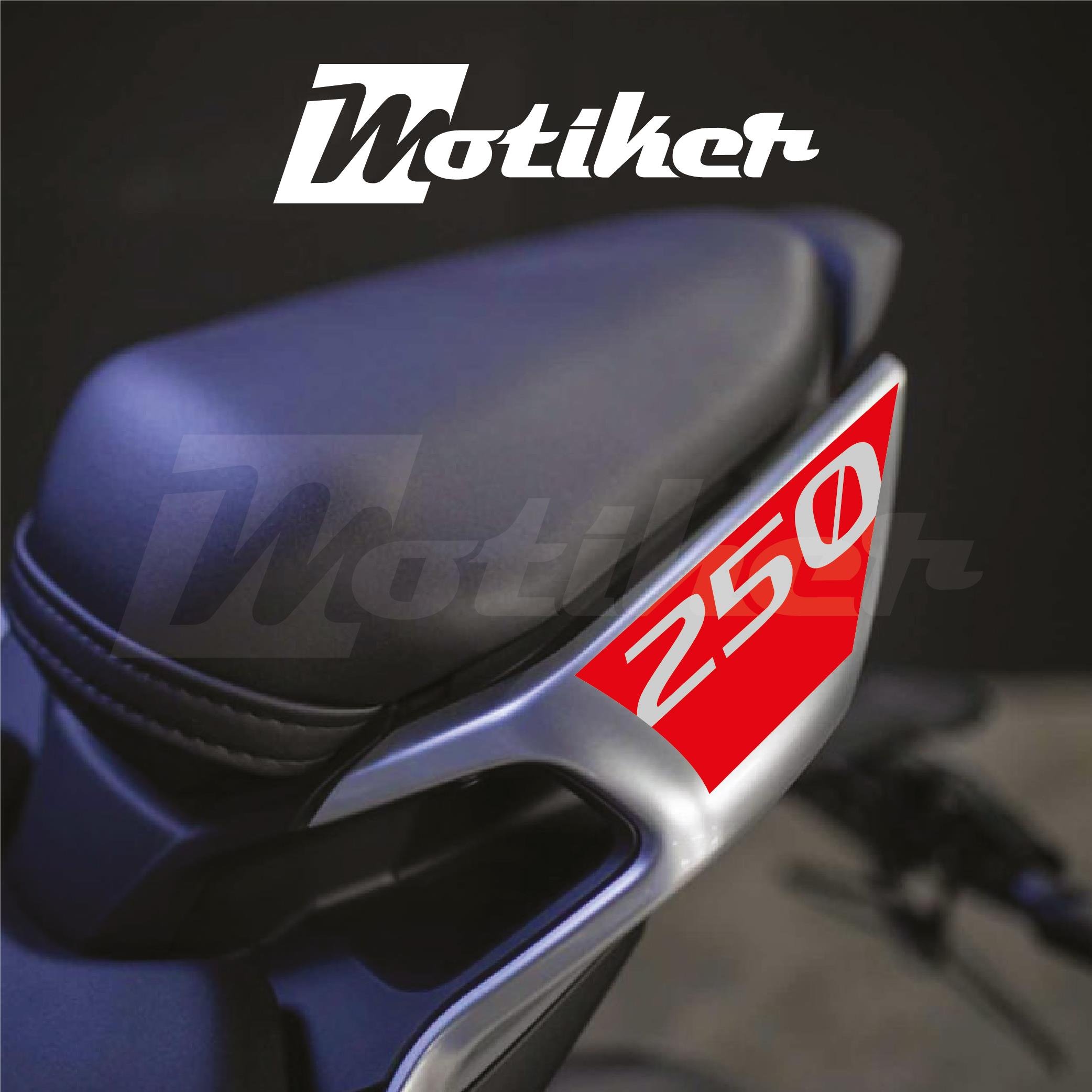 250SRCFMOTO 250SR ARKA KUYRUK STICKER MODEL 1 KIRMIZI RENK