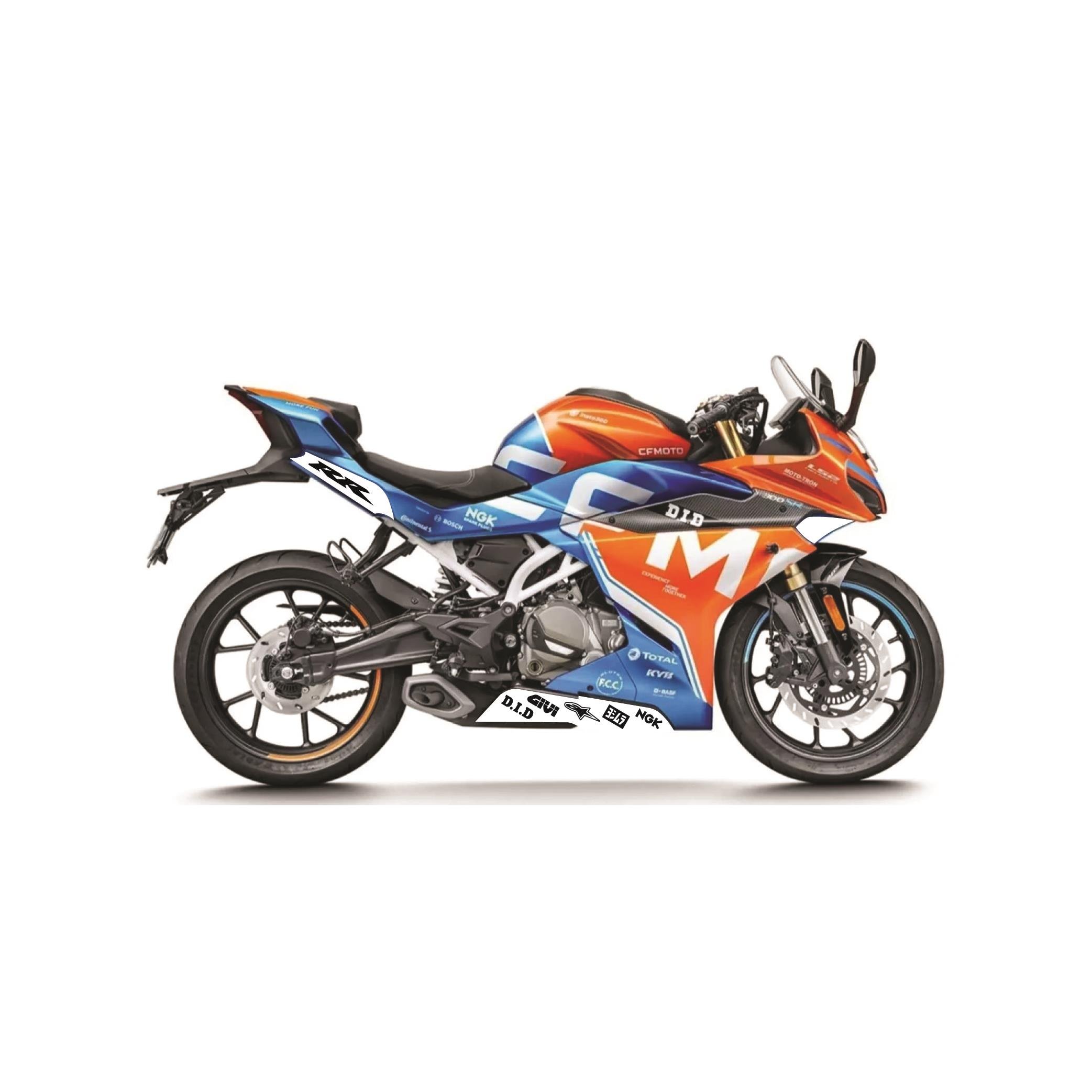 CFMOTO 250SR BEYAZ 3 PARÇA MODEL MOTOSIKLET STICKER ETIKET MODELI 