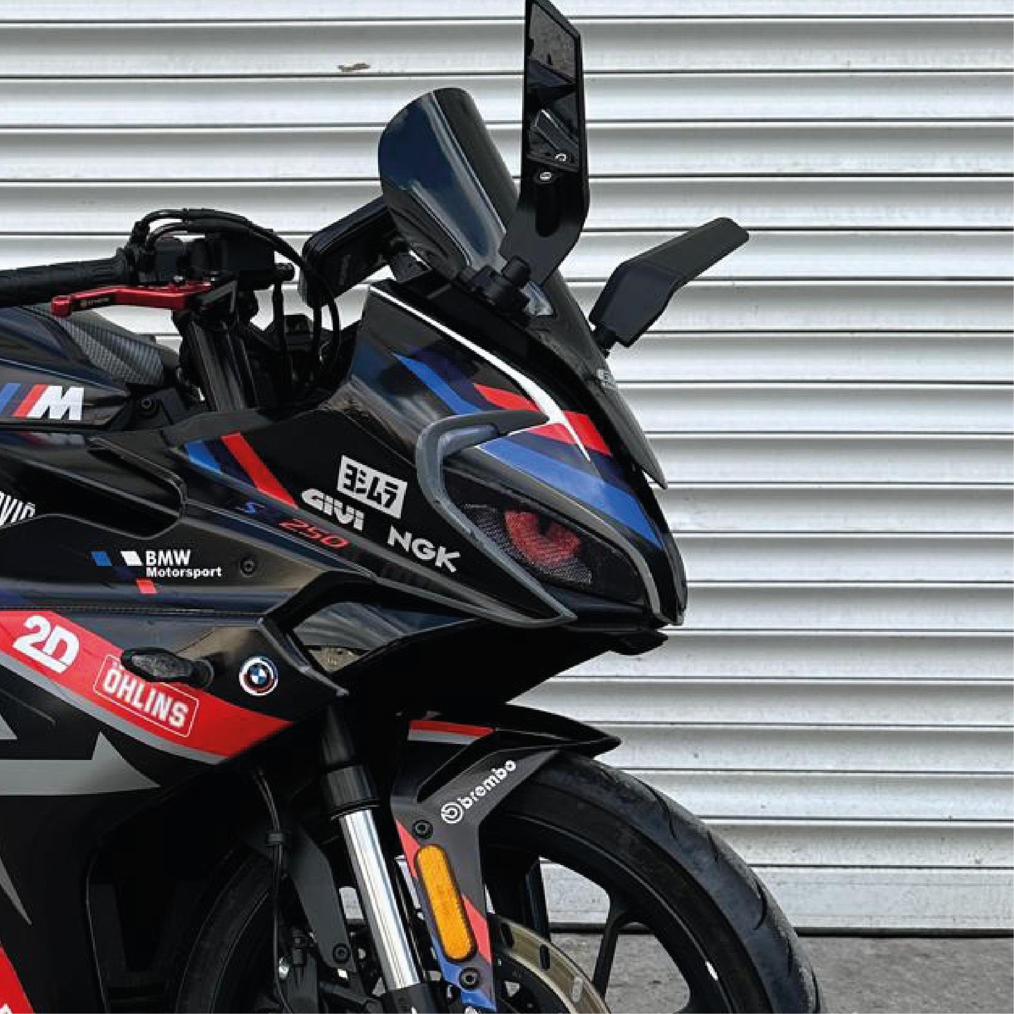 250SRCFMOTO 250SR BMW HP4 MODEL PARCALI MOTOSIKLET KAPLAMA STICKER ETIKET MODELI SIYAH RENK