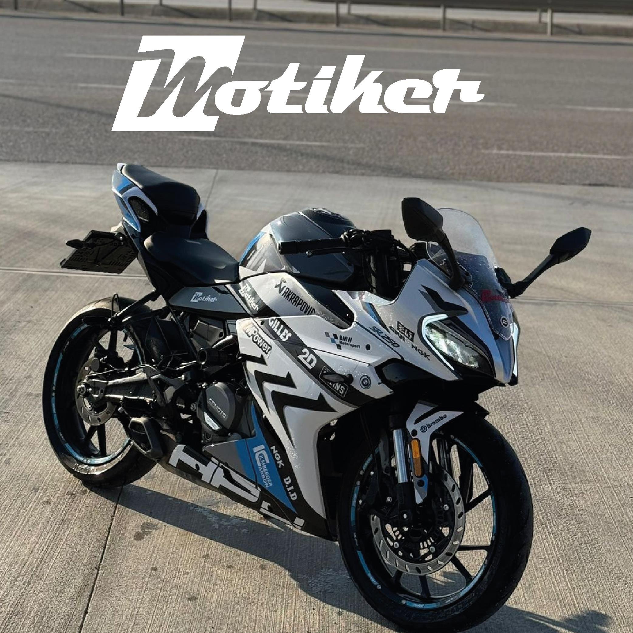 250SRCFMOTO 250SR BMW HP4 MODEL PARCALI MOTOSIKLET KAPLAMA STICKER ETIKET MODELI RENK 5