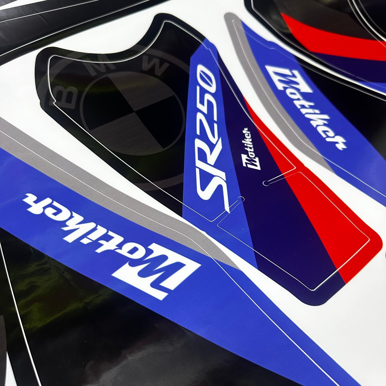 250SRCFMOTO 250SR BMW HP4 MODEL PARCALI MOTOSIKLET KAPLAMA STICKER ETIKET MODELI SIYAH RENK
