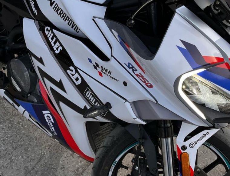 250SRCFMOTO 250SR BMW HP4 MODEL PARCALI MOTOSIKLET KAPLAMA STICKER ETIKET MODELI RENK 1