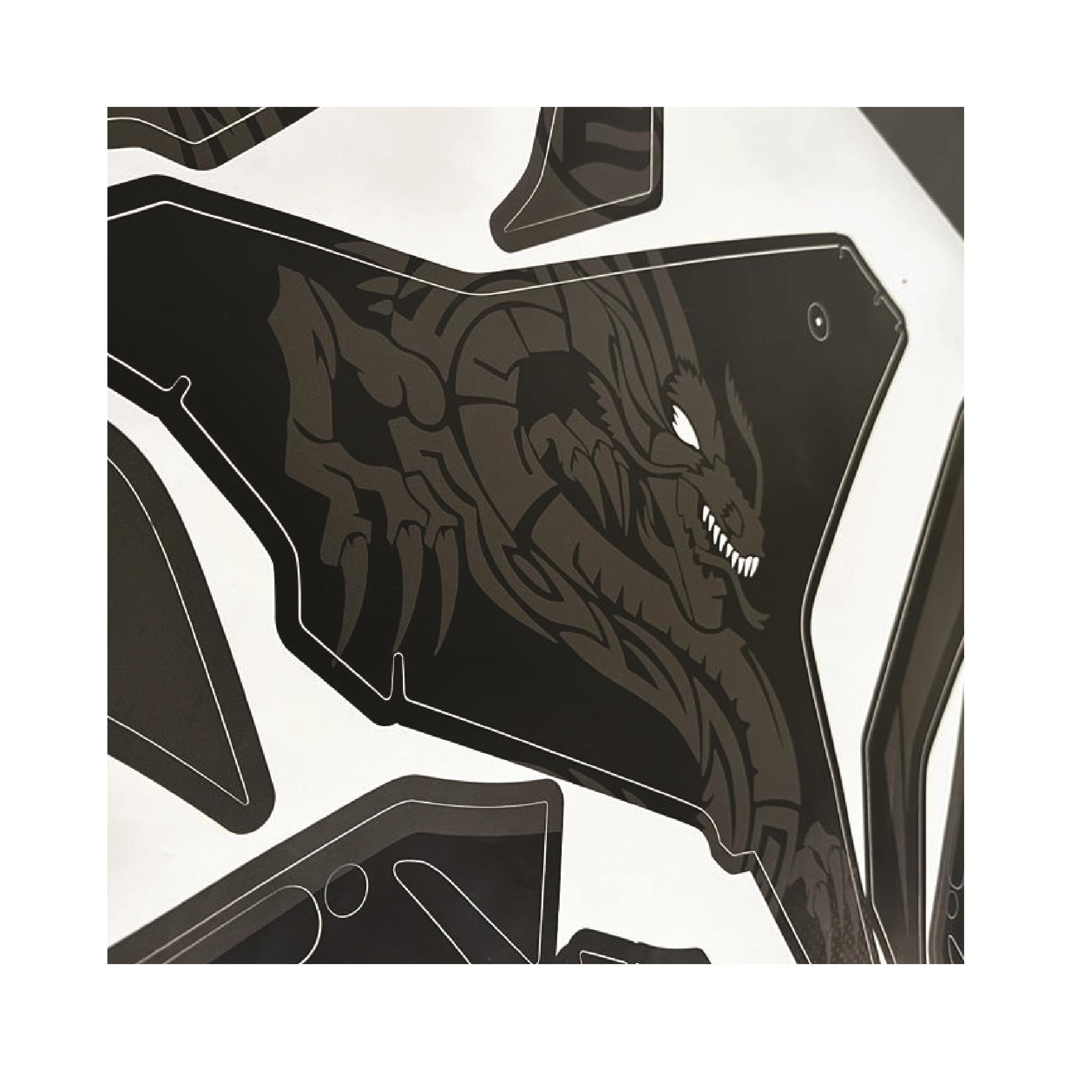 CFMOTO 250SR GRI DRAGON MODEL PARÇALI MOTOSIKLET KAPLAMA STICKER ETIKET MODELI 