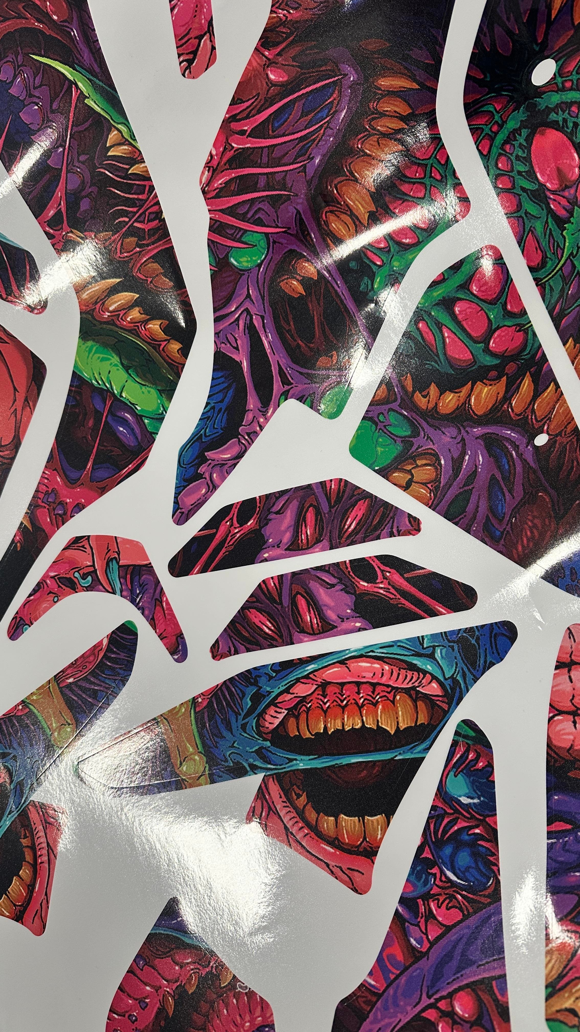 250SRCFMOTO 250SR Hyper Beast Sticker Etiket Kaplama Modeli Pembe Mor Mavi