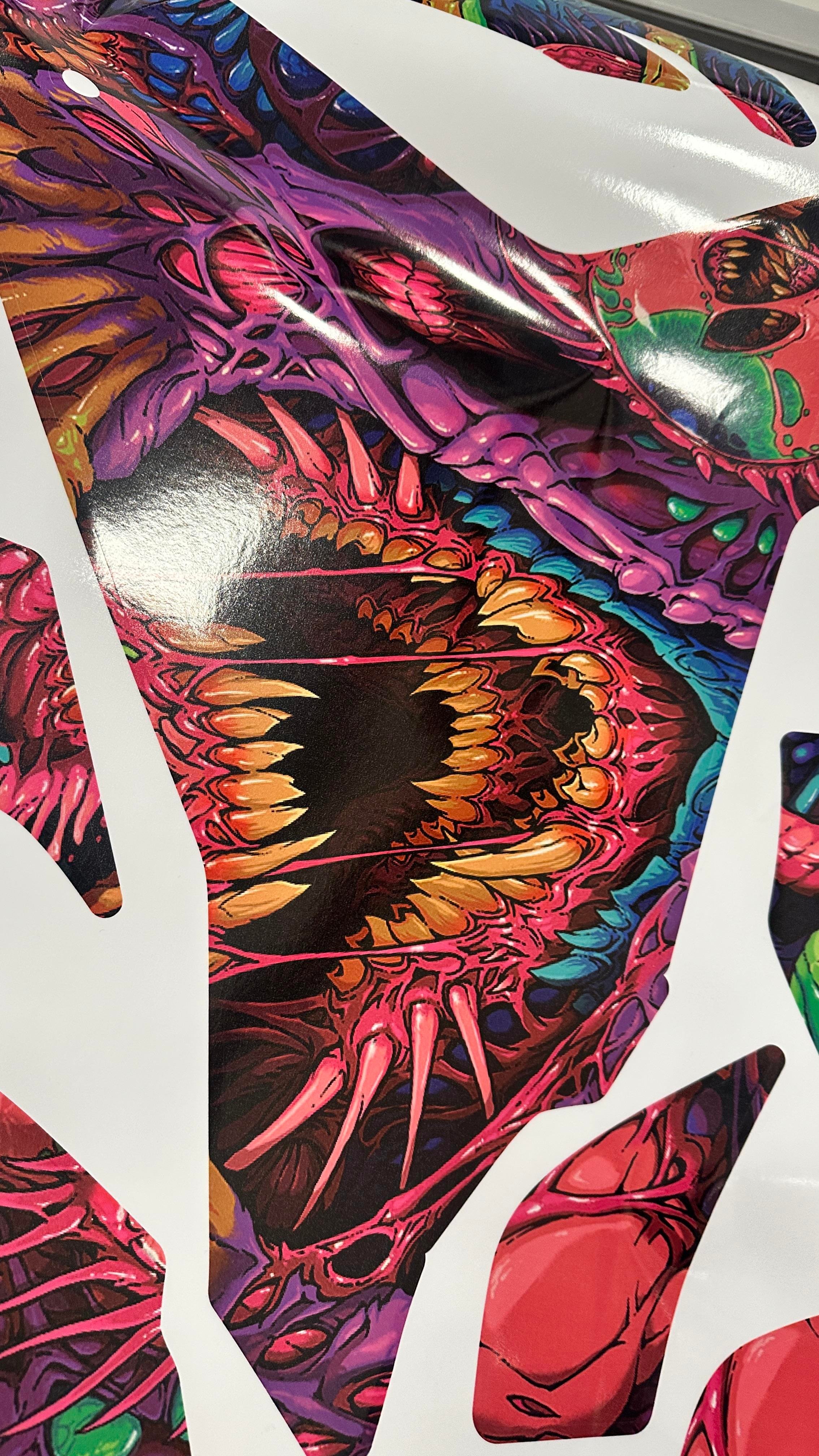 250SRCFMOTO 250SR Hyper Beast Sticker Etiket Kaplama Modeli Pembe Mor Mavi