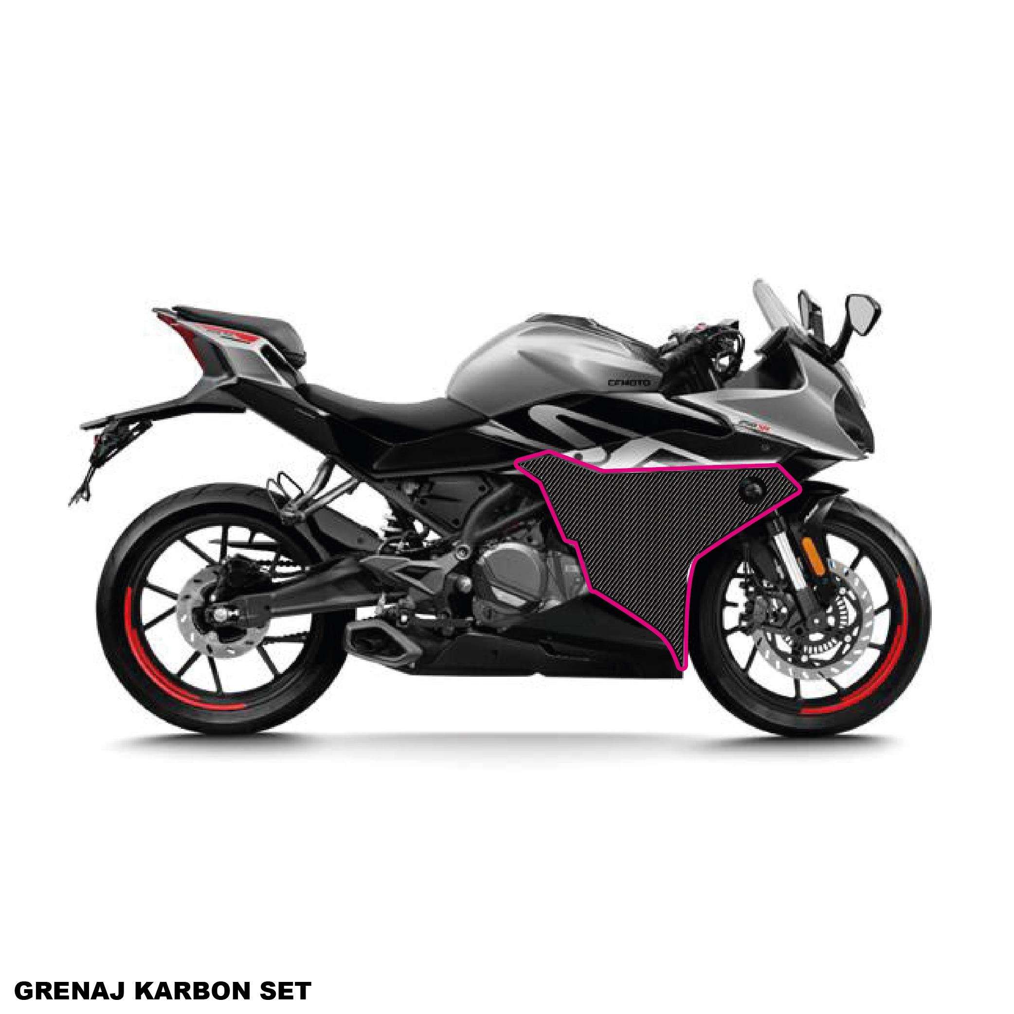 250SRCFMOTO 250SR KARBON STICKER SET GRENAJ KARBON PARÇALI KAPLAMA ETİKET MODELİ