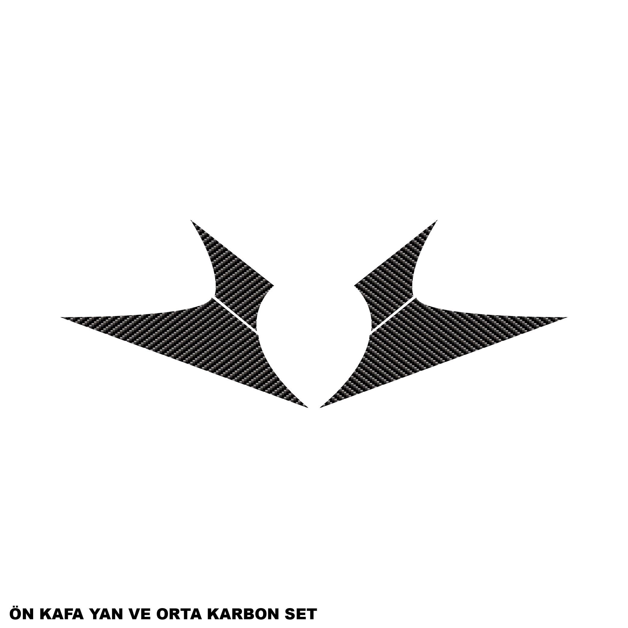 250SRCFMOTO 250SR KARBON STICKER SET ÖN KAFA YAN VE ORTA PARÇALI KAPLAMA ETİKET MODELİ