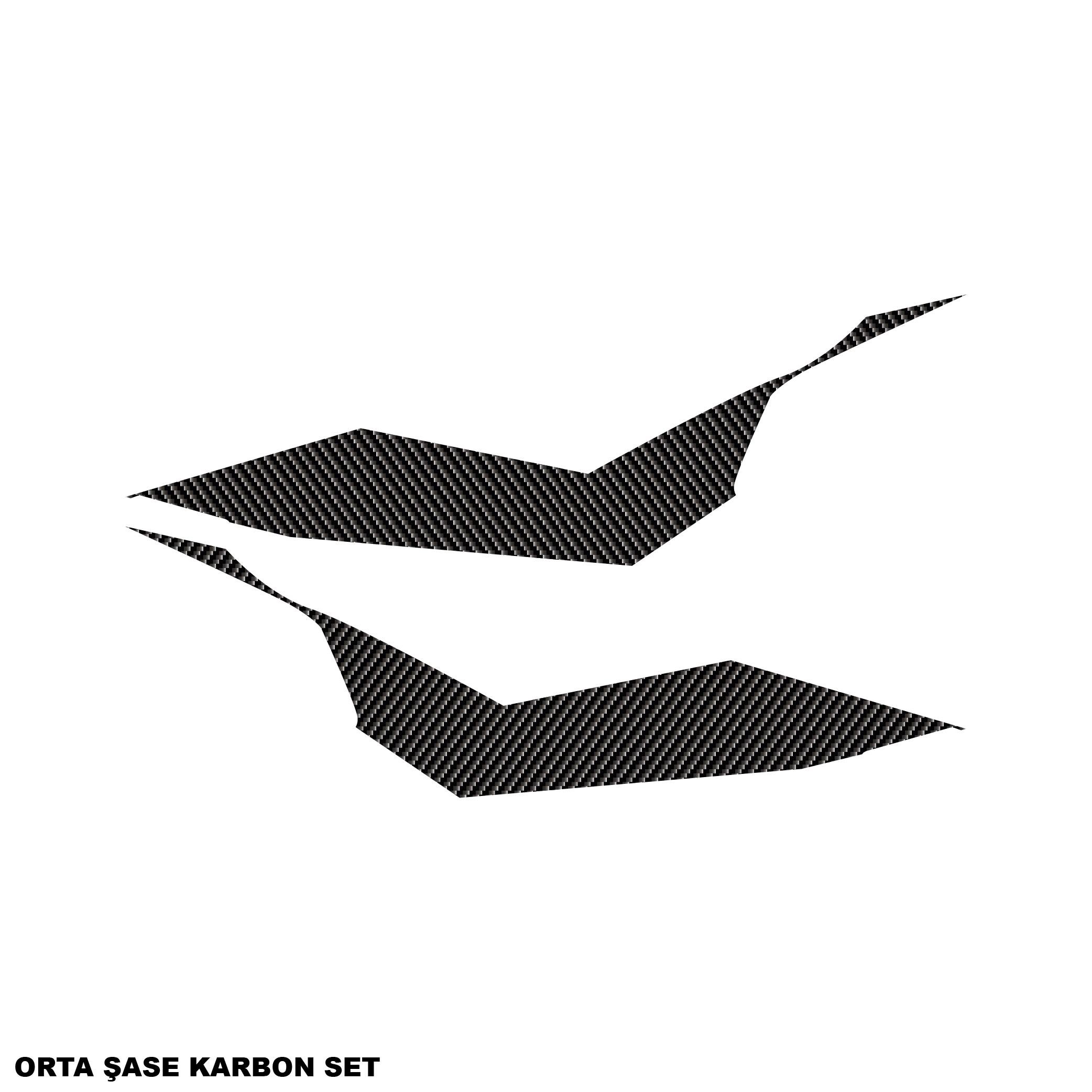 250SRCFMOTO 250SR KARBON STICKER SET ORTA ŞASE PARÇALI KAPLAMA ETİKET MODELİ