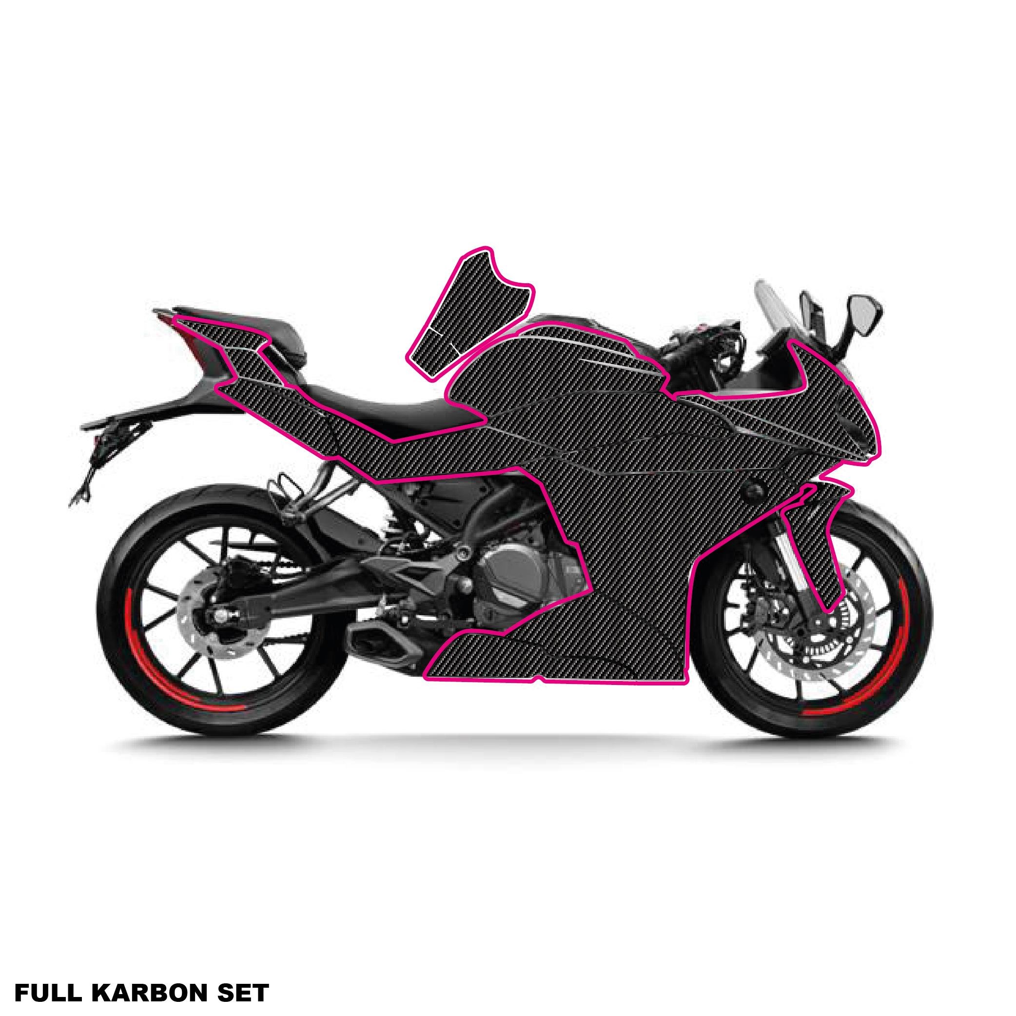 250SRCFMOTO 250SR KARBON STICKER SET PARÇALI FULL KAPLAMA ETİKET MODELİ