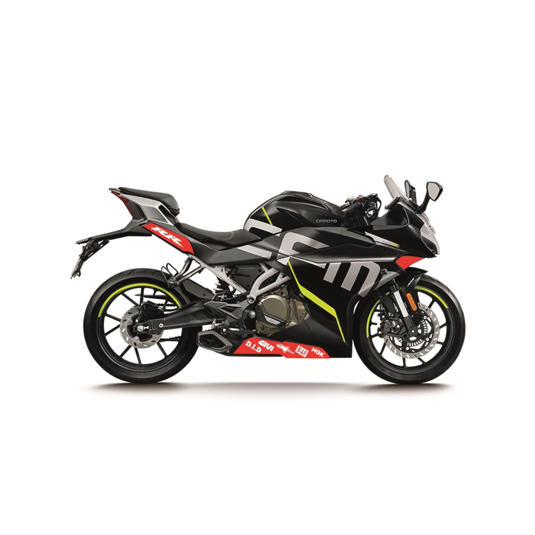 CFMOTO 250SR KIRMIZI 3 PARÇA MODEL MOTOSIKLET STICKER ETIKET MODELI 