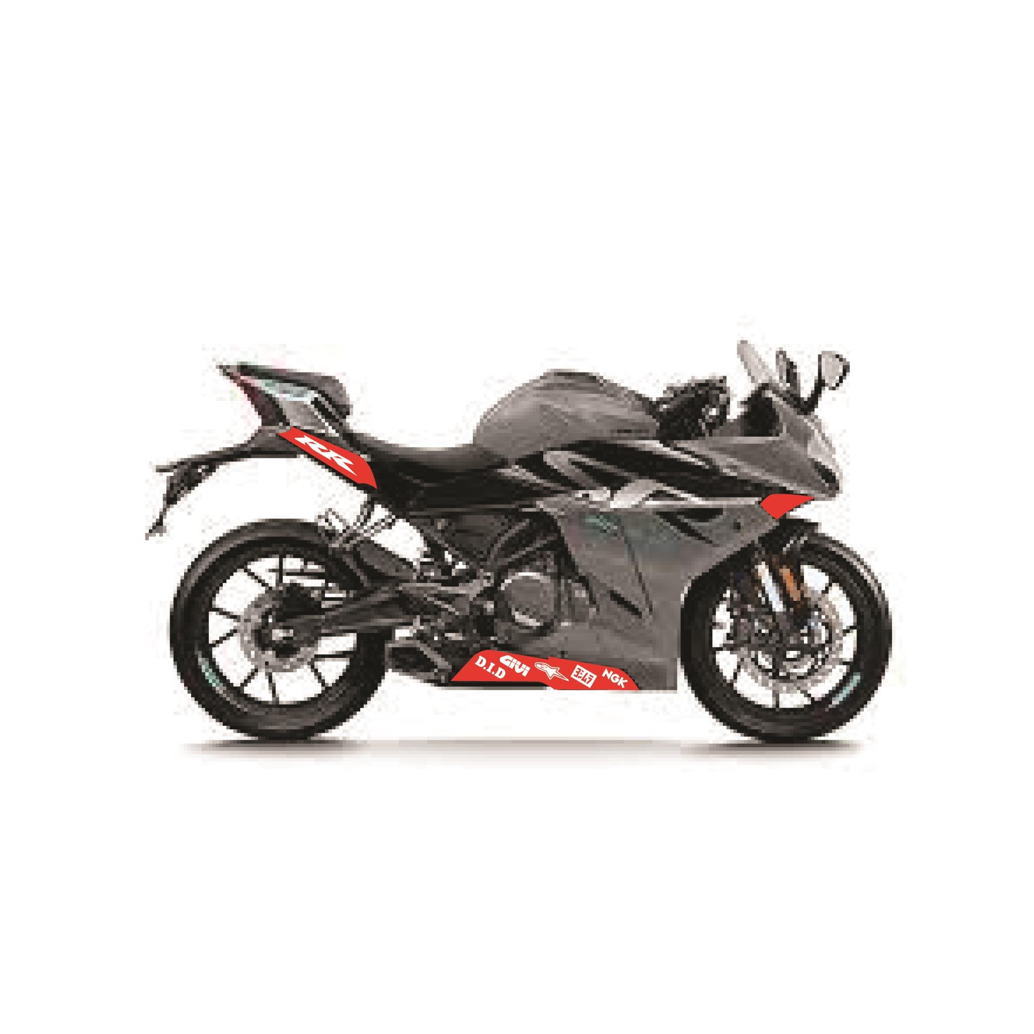 CFMOTO 250SR KIRMIZI 3 PARÇA MODEL MOTOSIKLET STICKER ETIKET MODELI 