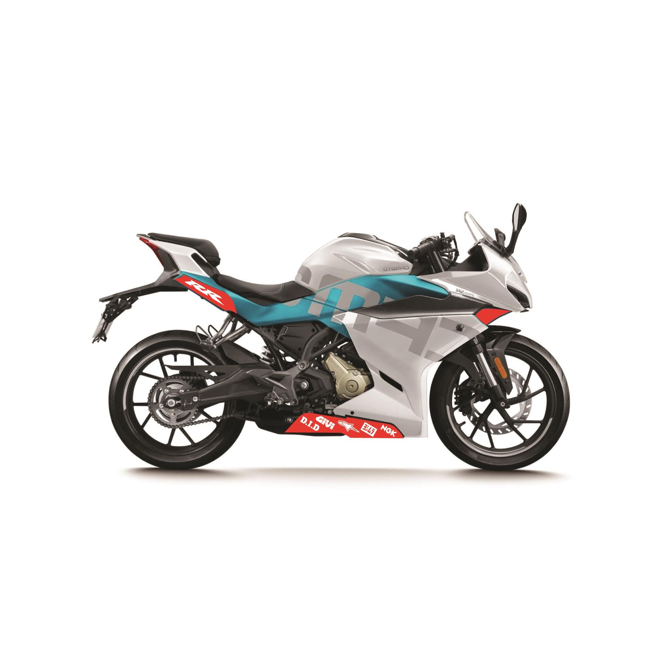 CFMOTO 250SR KIRMIZI 3 PARÇA MODEL MOTOSIKLET STICKER ETIKET MODELI 