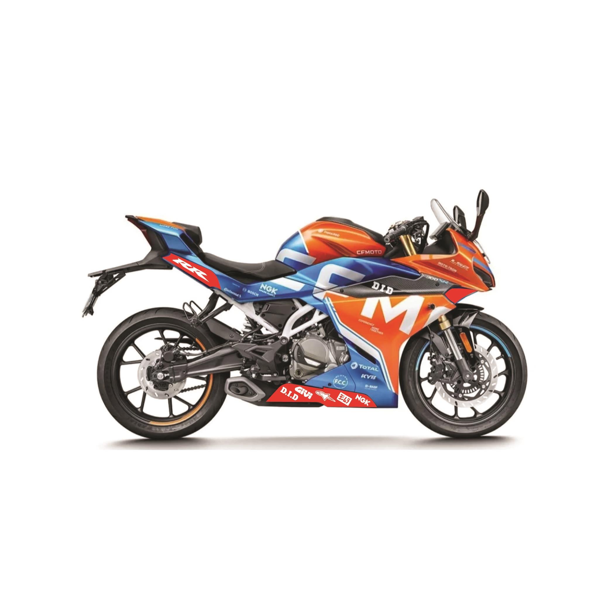 CFMOTO 250SR KIRMIZI 3 PARÇA MODEL MOTOSIKLET STICKER ETIKET MODELI 