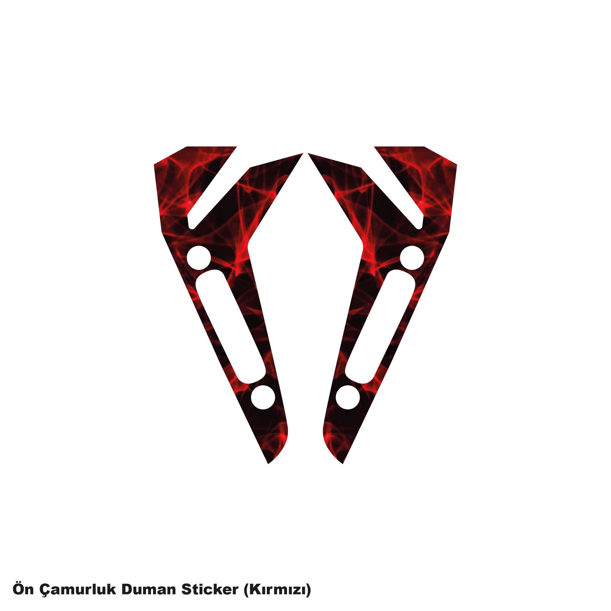 250SRCFMOTO 250SR ÖN ÇAMURLUK KIRMIZI DUMAN PARÇALI KAPLAMA STICKER ETİKET MODELİ
