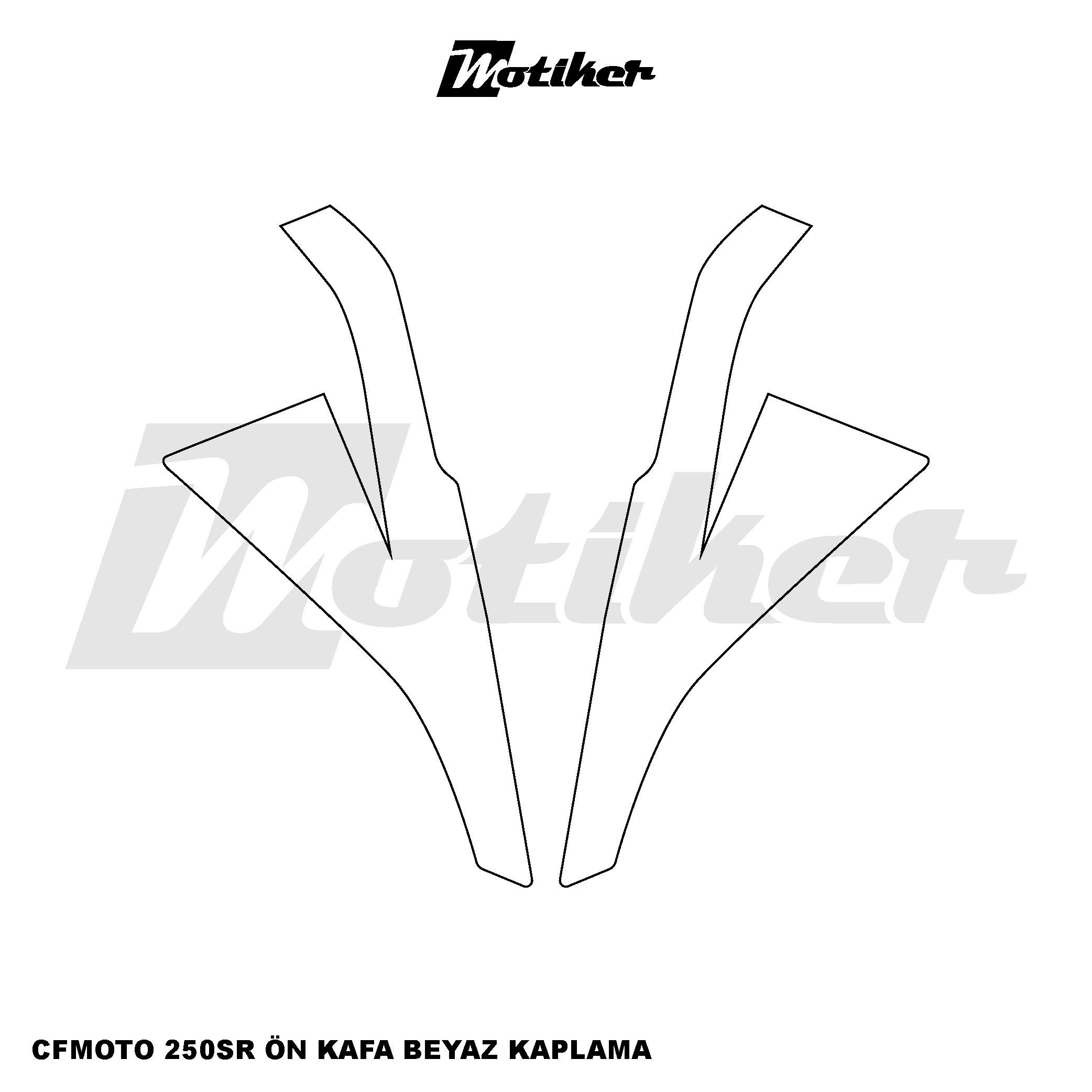 250SRCFMOTO 250SR Ön Kafa Kaplama Modeli Beyaz Renk  