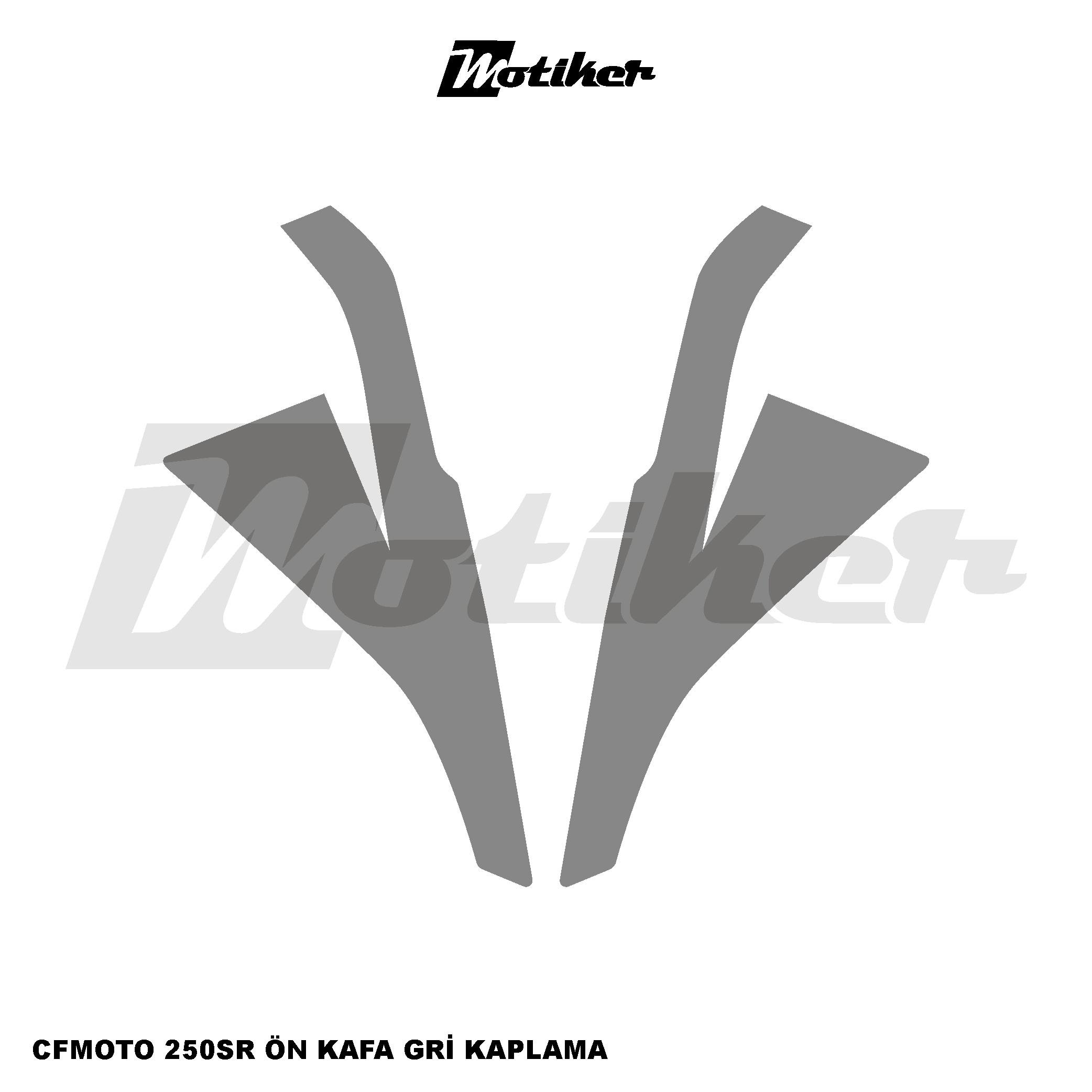 250SRCFMOTO 250SR Ön Kafa Kaplama Modeli Gri Renk  