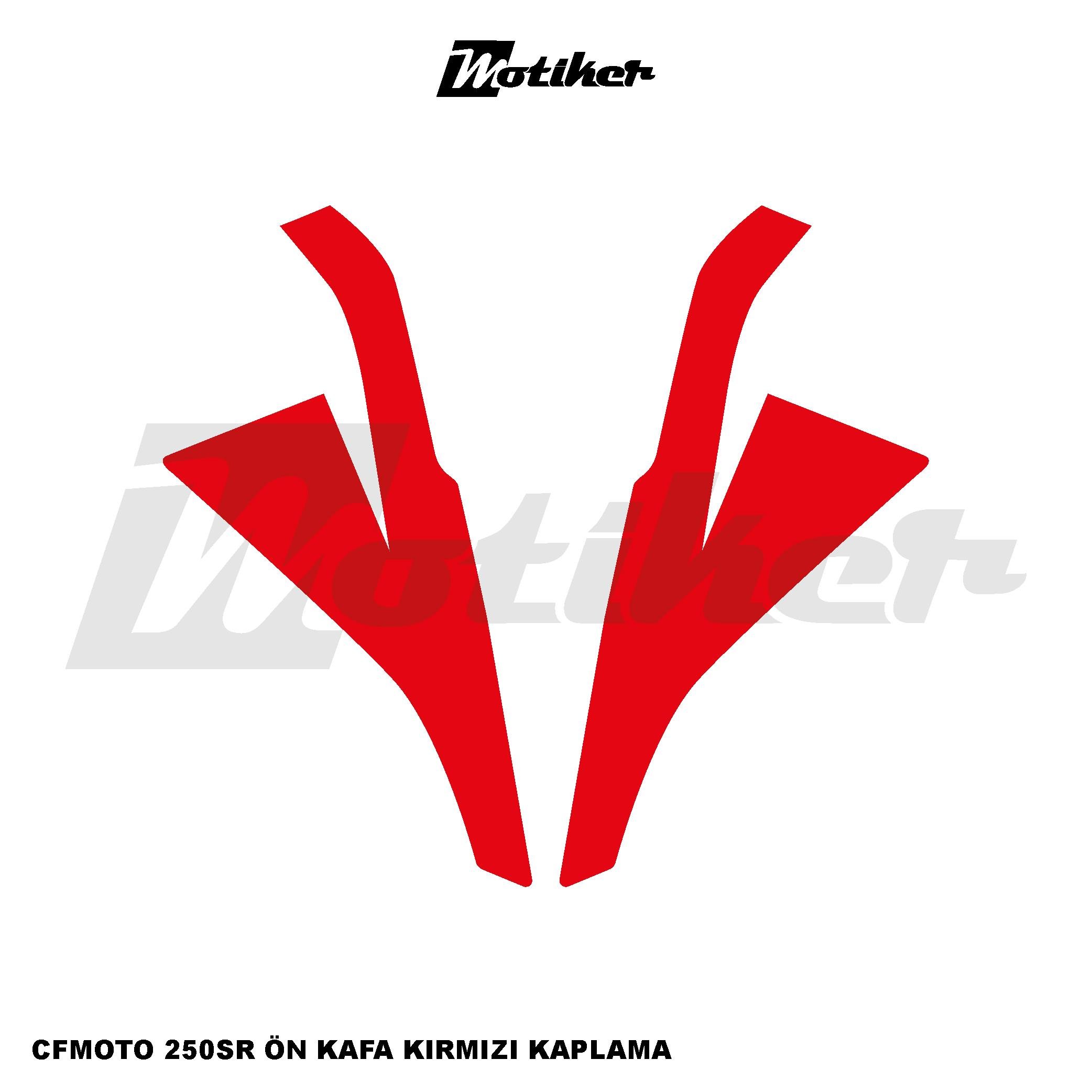 250SRCFMOTO 250SR Ön Kafa Kaplama Modeli Kırmızı Renk  