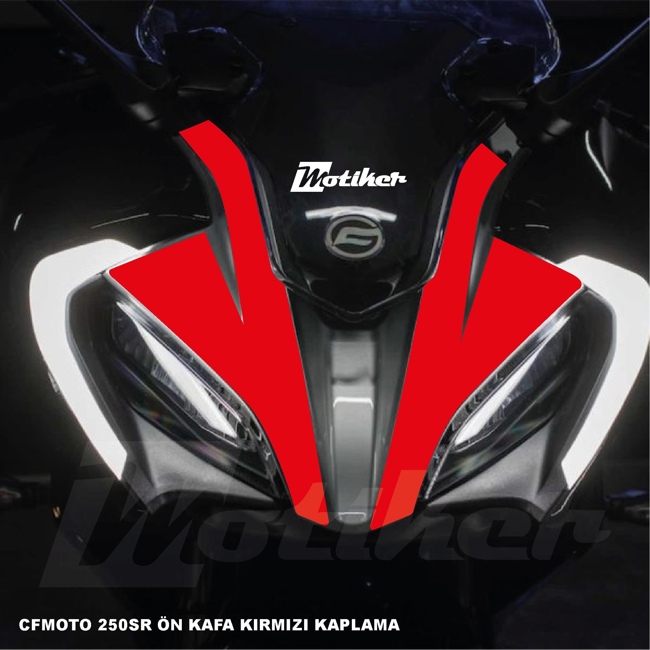 250SRCFMOTO 250SR Ön Kafa Kaplama Modeli Kırmızı Renk  