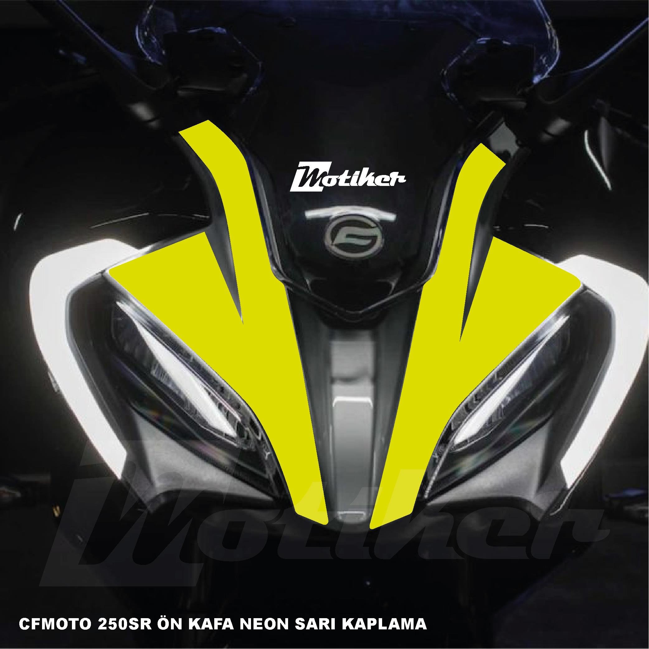 250SRCFMOTO 250SR Ön Kafa Kaplama Modeli Neon Sarı Renk  