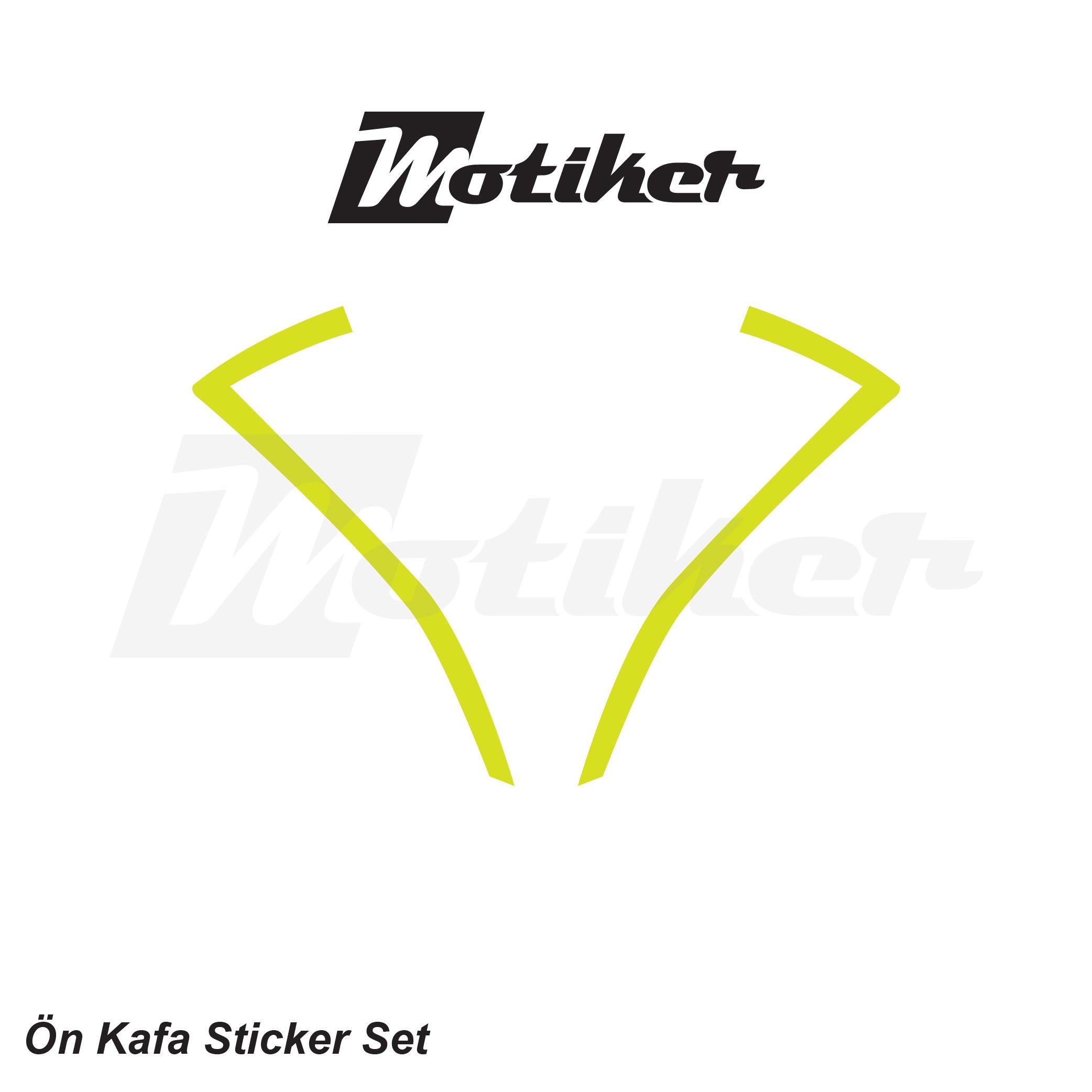 250SRCFMOTO 250SR Ön Kafa Sticker Etiket Modeli Neon Sarı