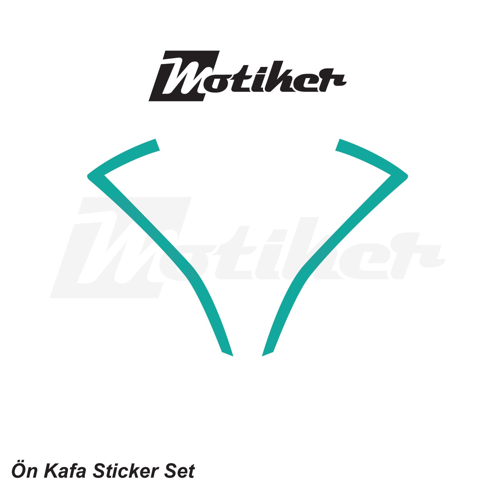 250SRCFMOTO 250SR Ön Kafa Sticker Etiket Modeli Turkuaz