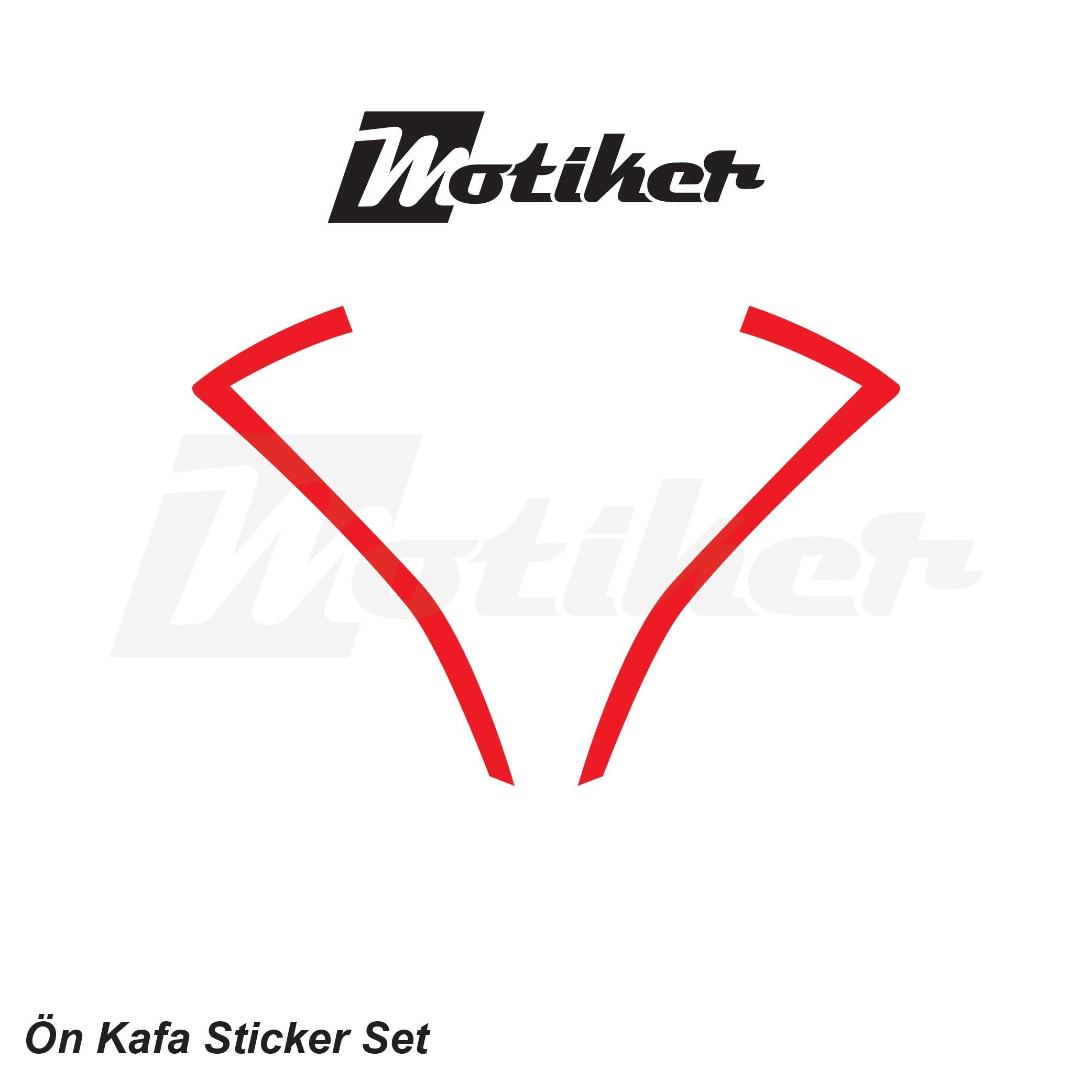 250SRCFMOTO 250SR Ön Kafa Sticker Etiket Modeli Kırmızı