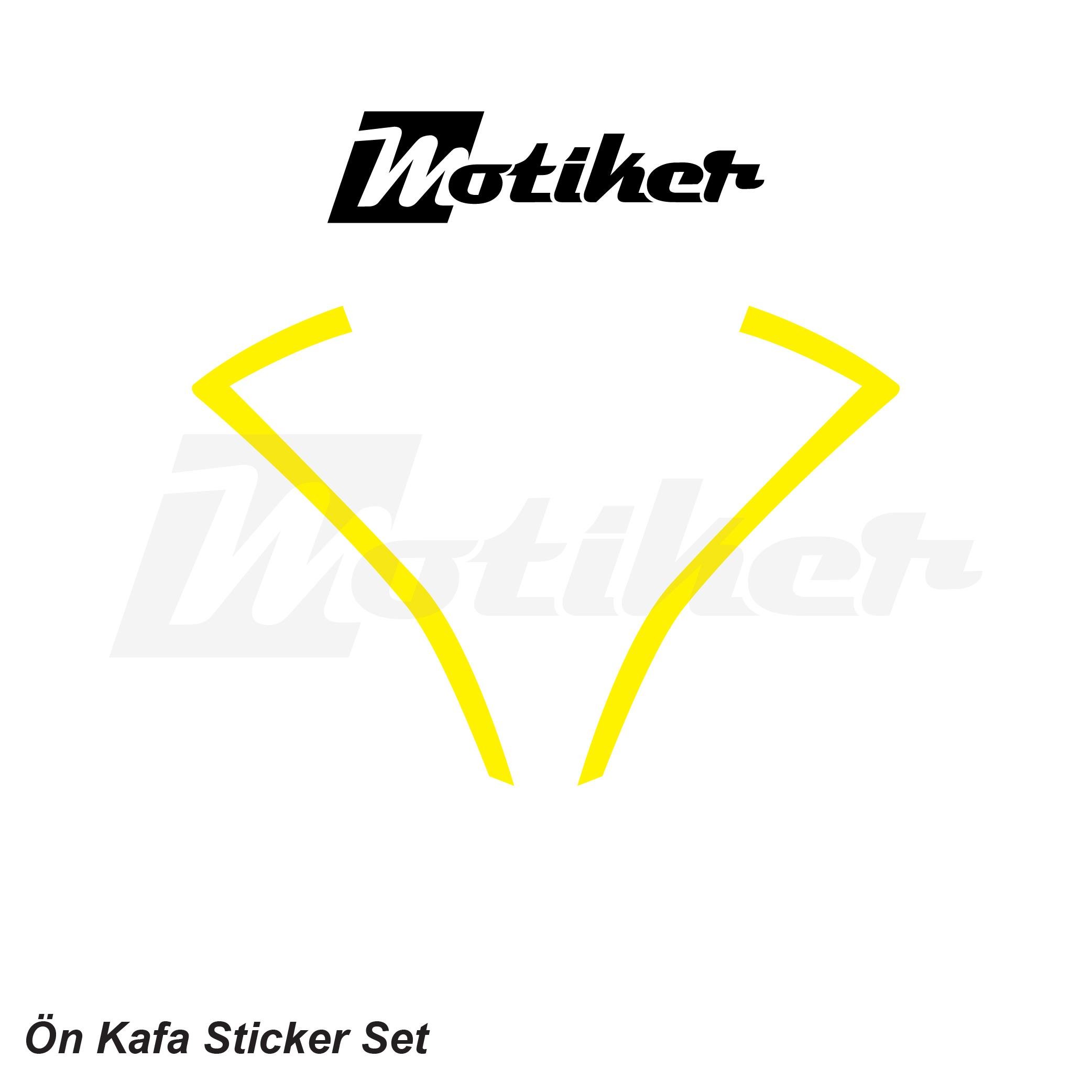 250SRCFMOTO 250SR Ön Kafa Sticker Etiket Modeli Açık Sarı 