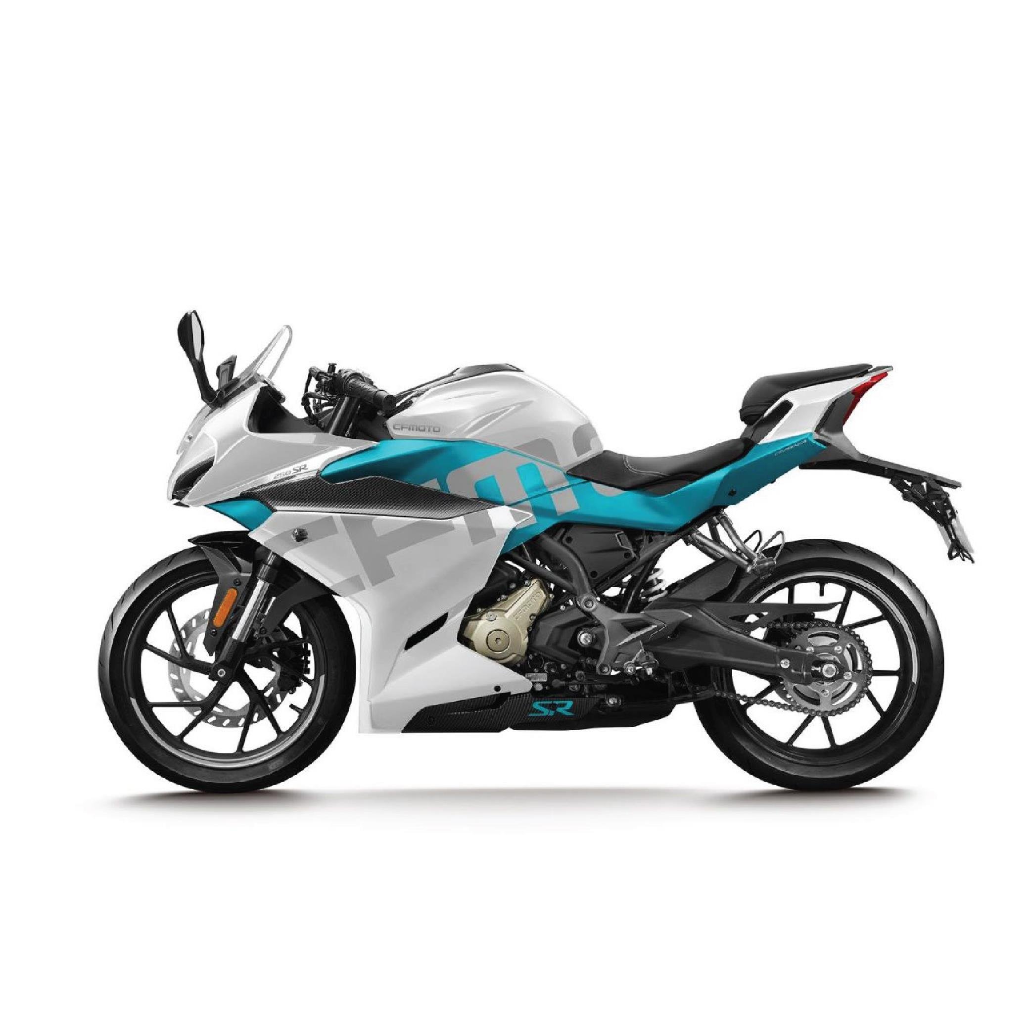 CFMOTO 250SR Orijinal Tasarım Motosiklet Sticker Etiket Modeli Beyaz Turkuaz
