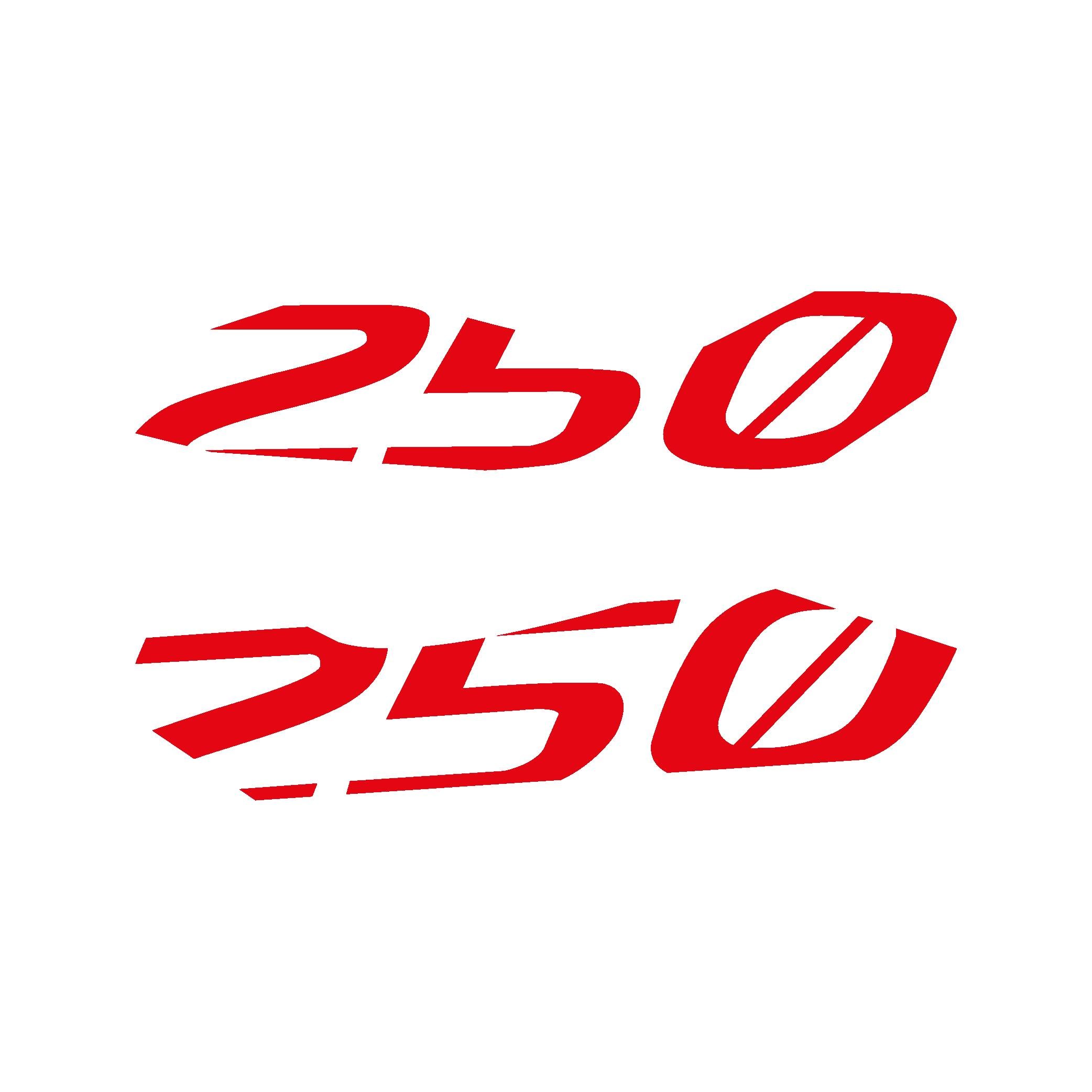 250SRCFMOTO 250SR Orta Şase 250 Yazı Sticker Etiket Modeli Kırmızı