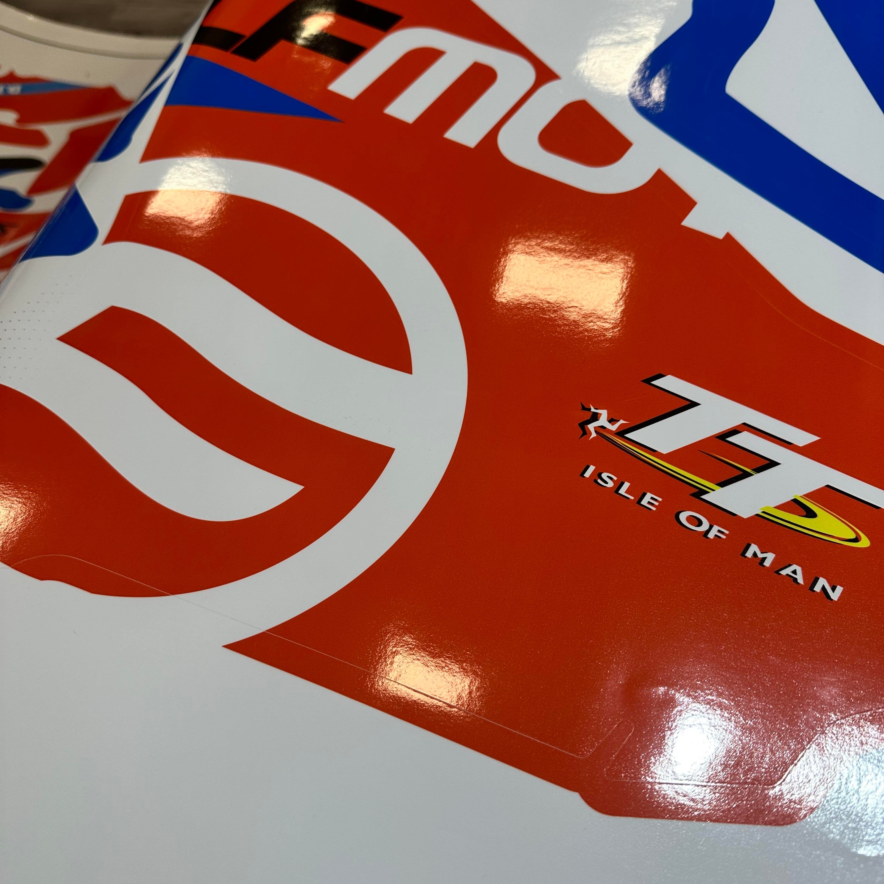 MotosikletCFMOTO 250SR Racing Model Motosiklet Sticker Etiket Kaplama Modeli Turuncu Mavi