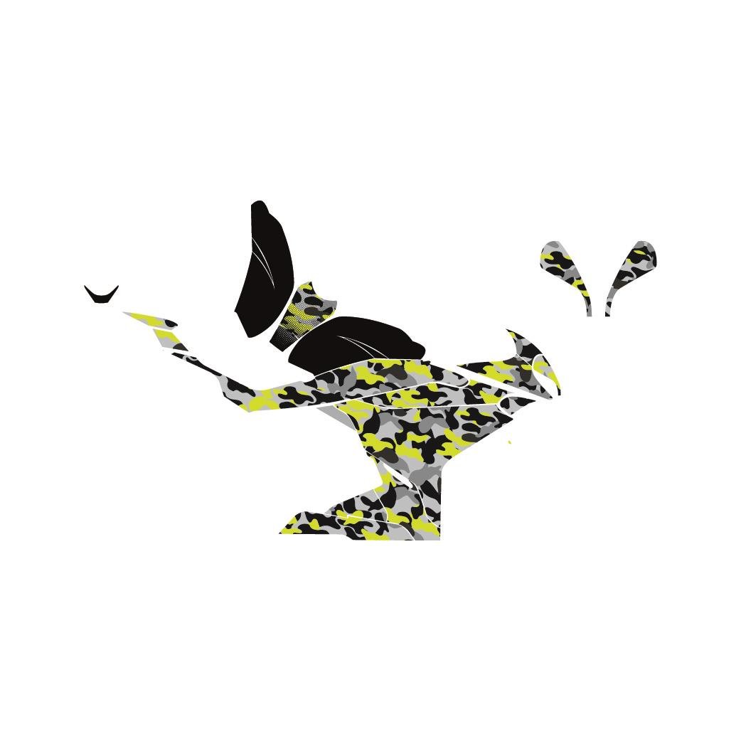 CFMOTO 250SR SARI KAMUFLAJ (CAMOUFLAGE) MODEL PARÇALI MOTOSIKLET KAPLAMA STICKER ETIKET MODELI