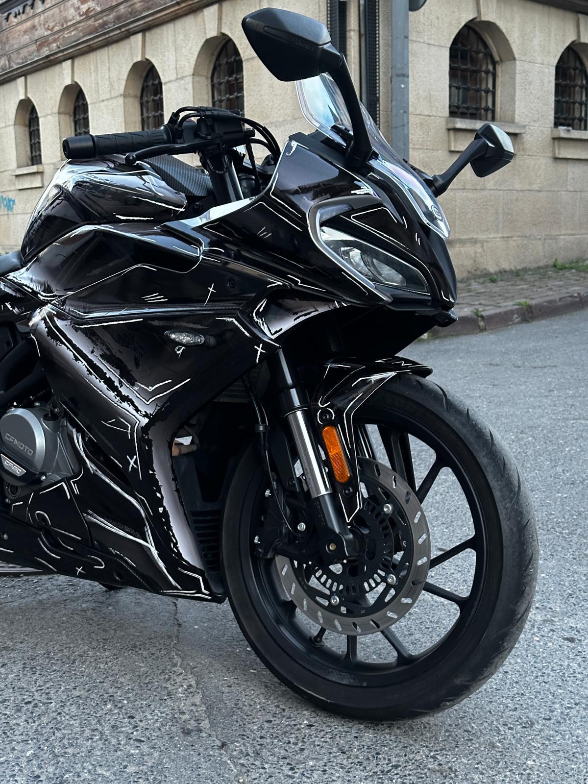 250SRCFMOTO 250SR Sticker Line Brush (Air Brush) Tasarım Motosiklet Sticker Etiket Kaplama