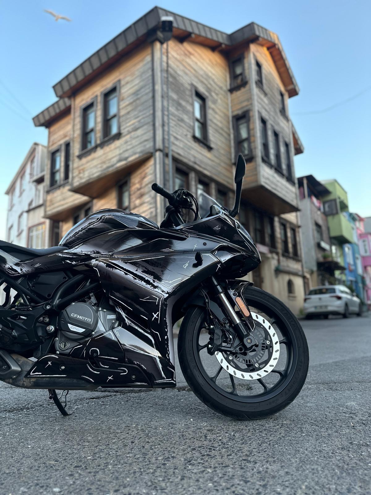 250SRCFMOTO 250SR Sticker Line Brush (Air Brush) Tasarım Motosiklet Sticker Etiket Kaplama