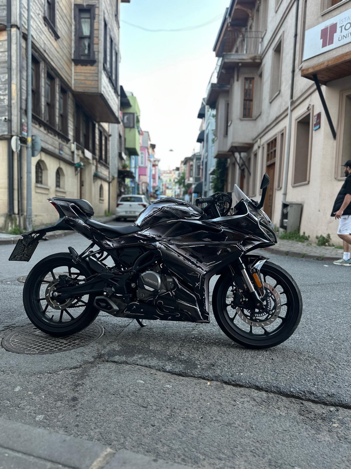 250SRCFMOTO 250SR Sticker Line Brush (Air Brush) Tasarım Motosiklet Sticker Etiket Kaplama